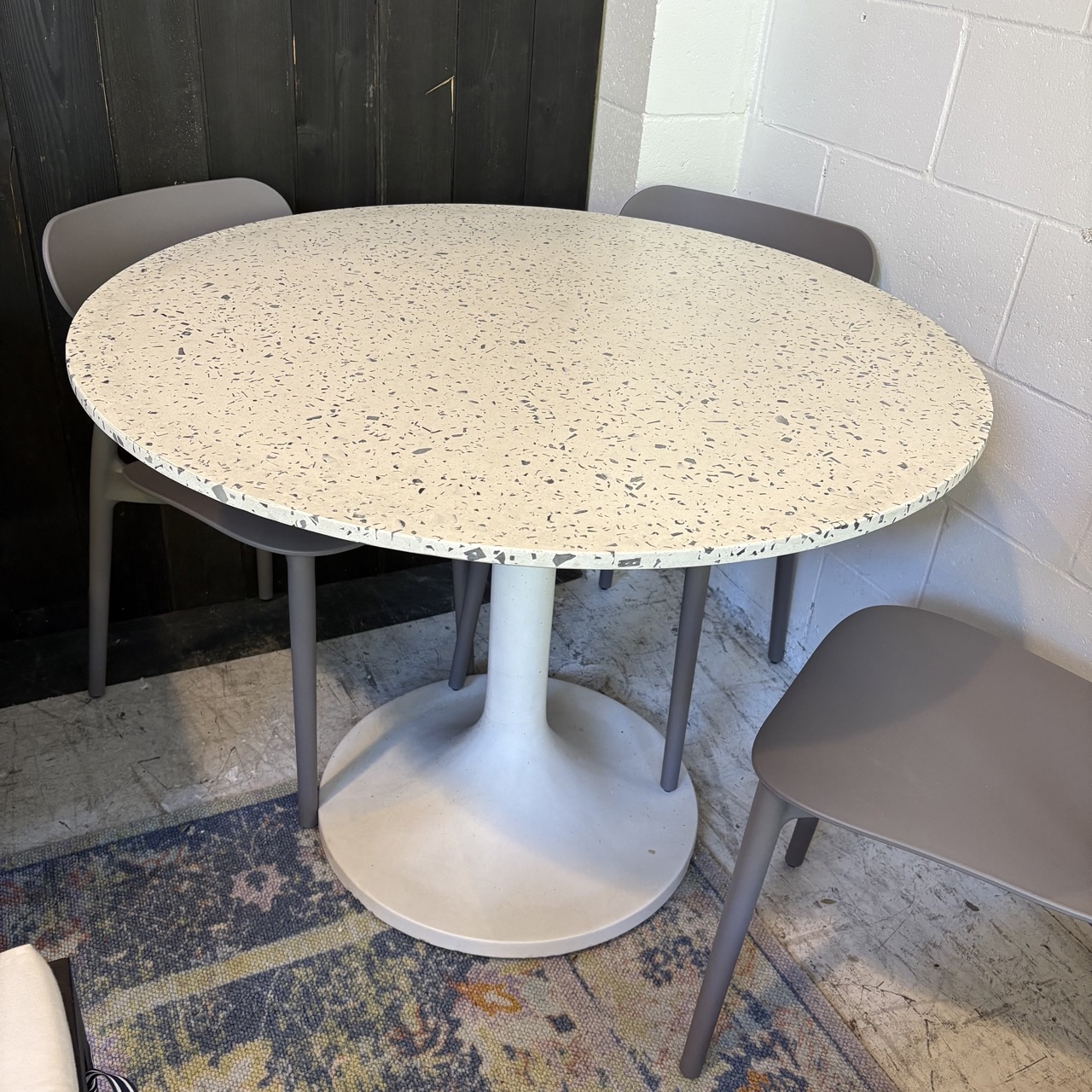 Moe's 'Tuli' Outdoor Café Table in White Terrazzo - Image 7