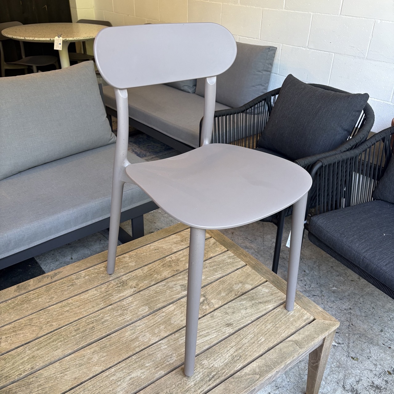 Set of 4 Outdoor Grey Dining Chairs - Image 2