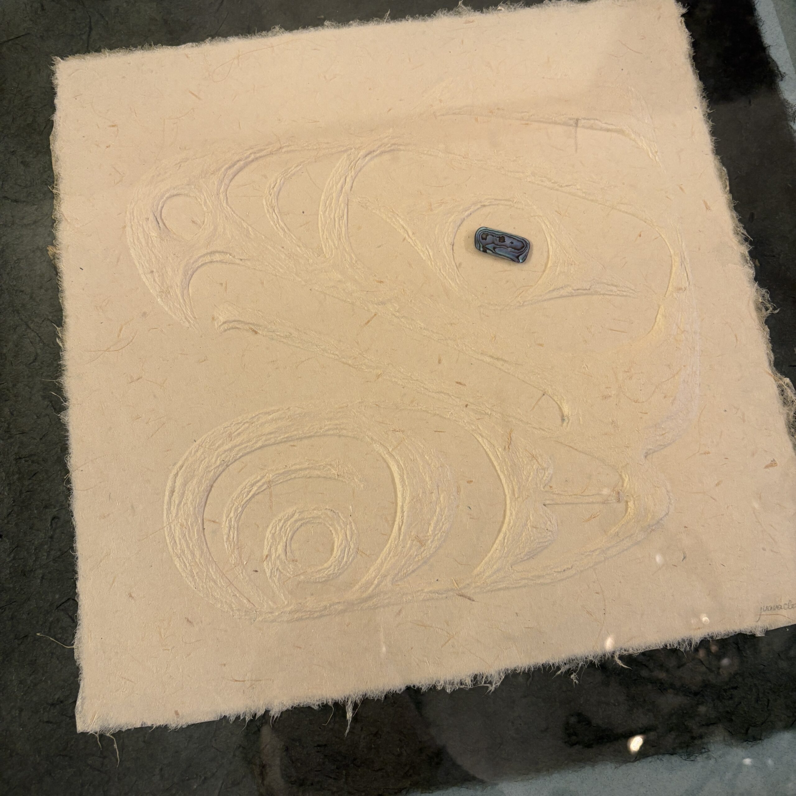 Jan MacLeod "Plant Papers" Original Mixed Media of Eagle's Head - Image 4