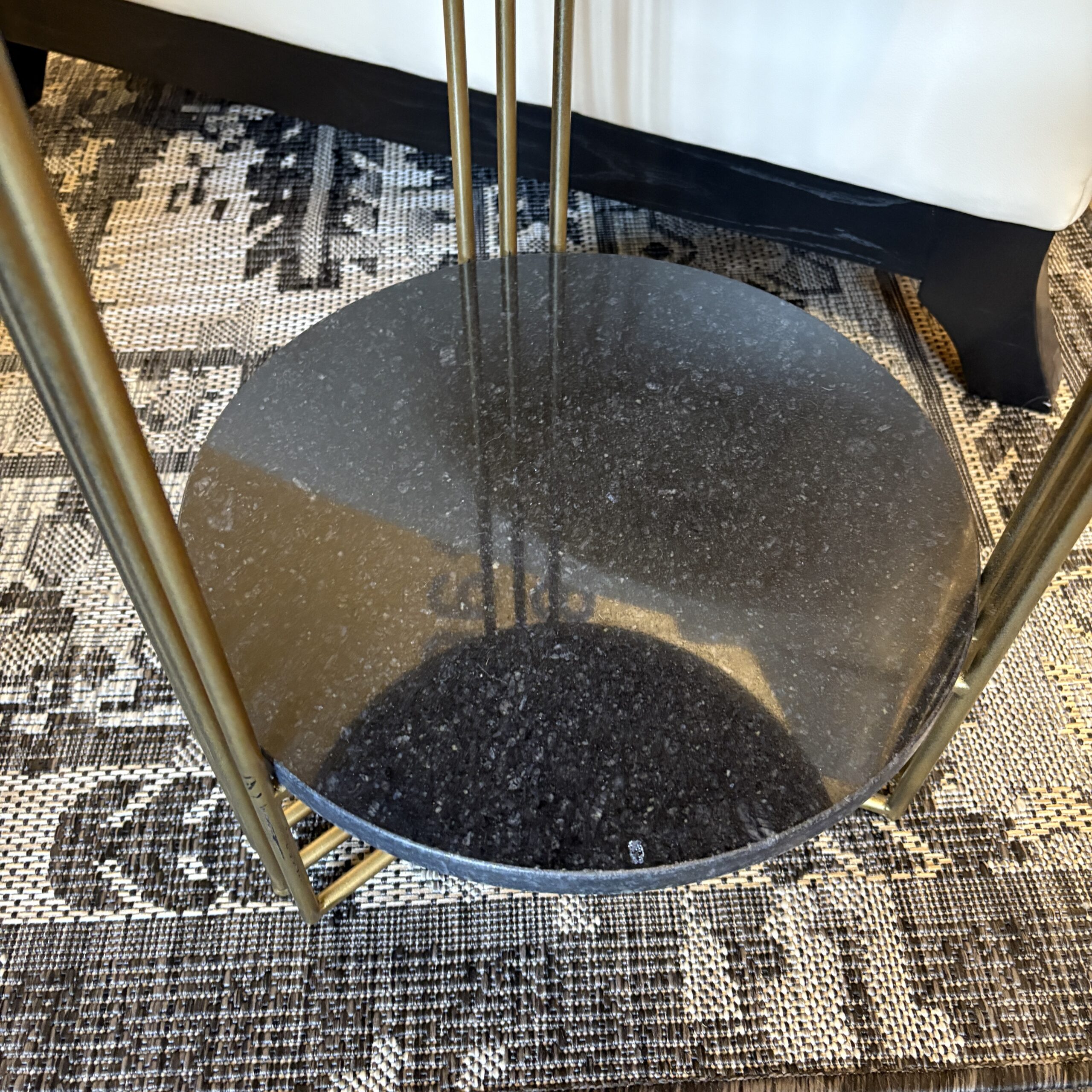 Pair of Stone & Bronze Side Tables - Image 5