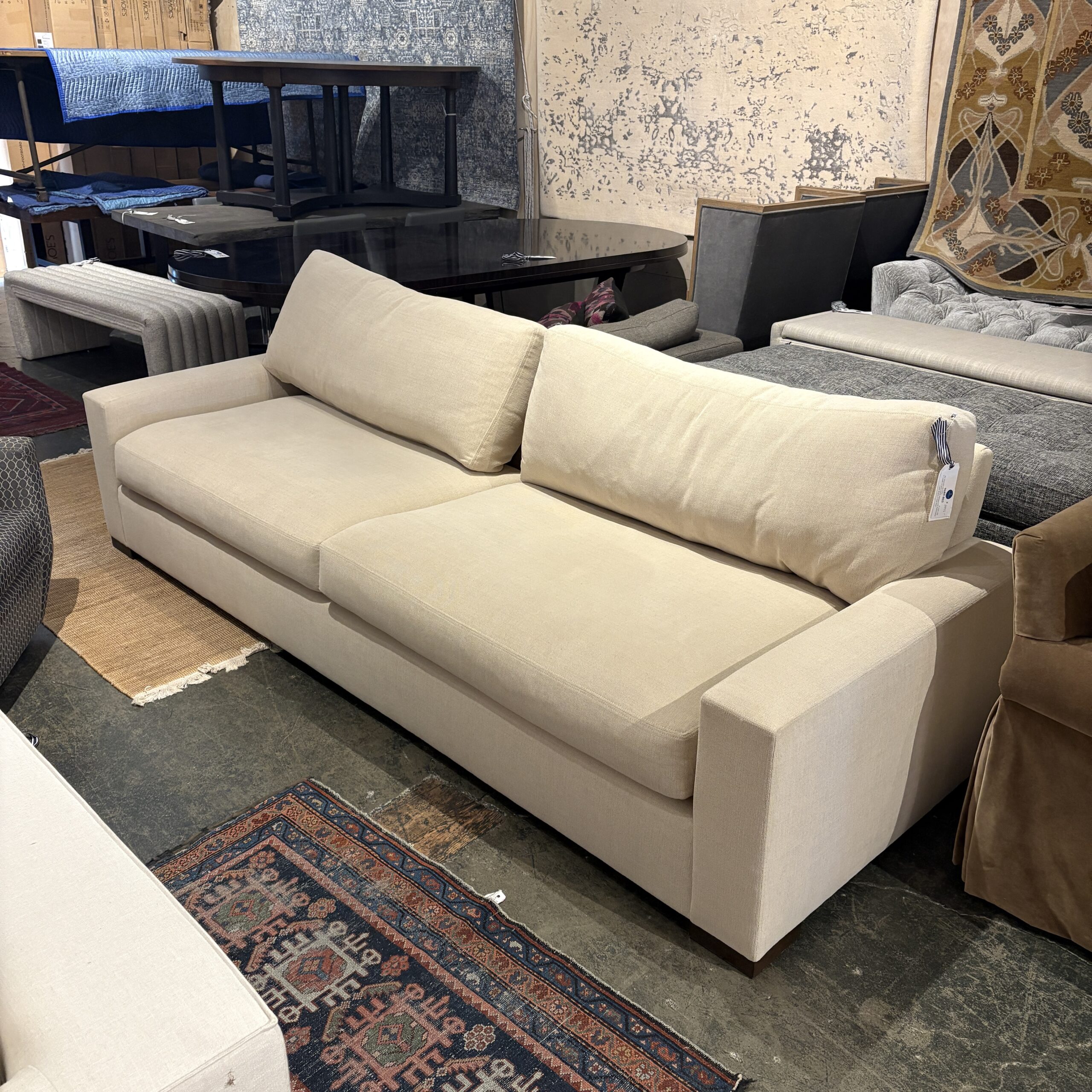 RH 'Maxwell' 2-Cushion Linen Sofa