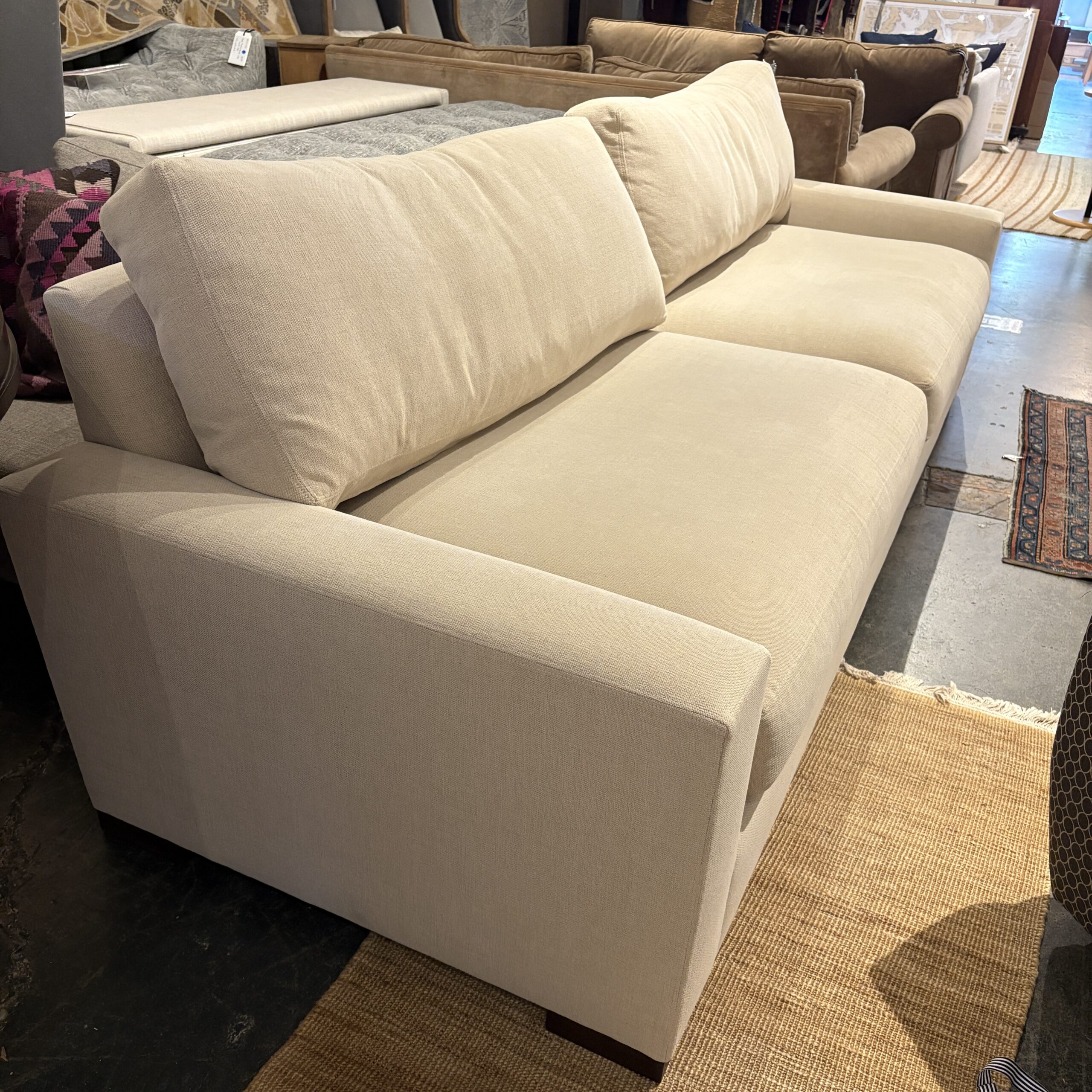 RH 'Maxwell' 2-Cushion Linen Sofa