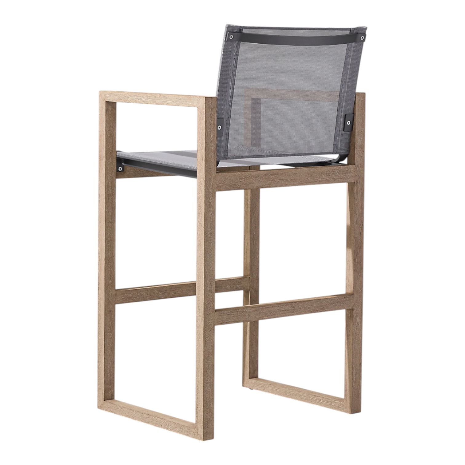 RH 'Aegean' Teak & Mesh Outdoor Bar Stool - Image 3