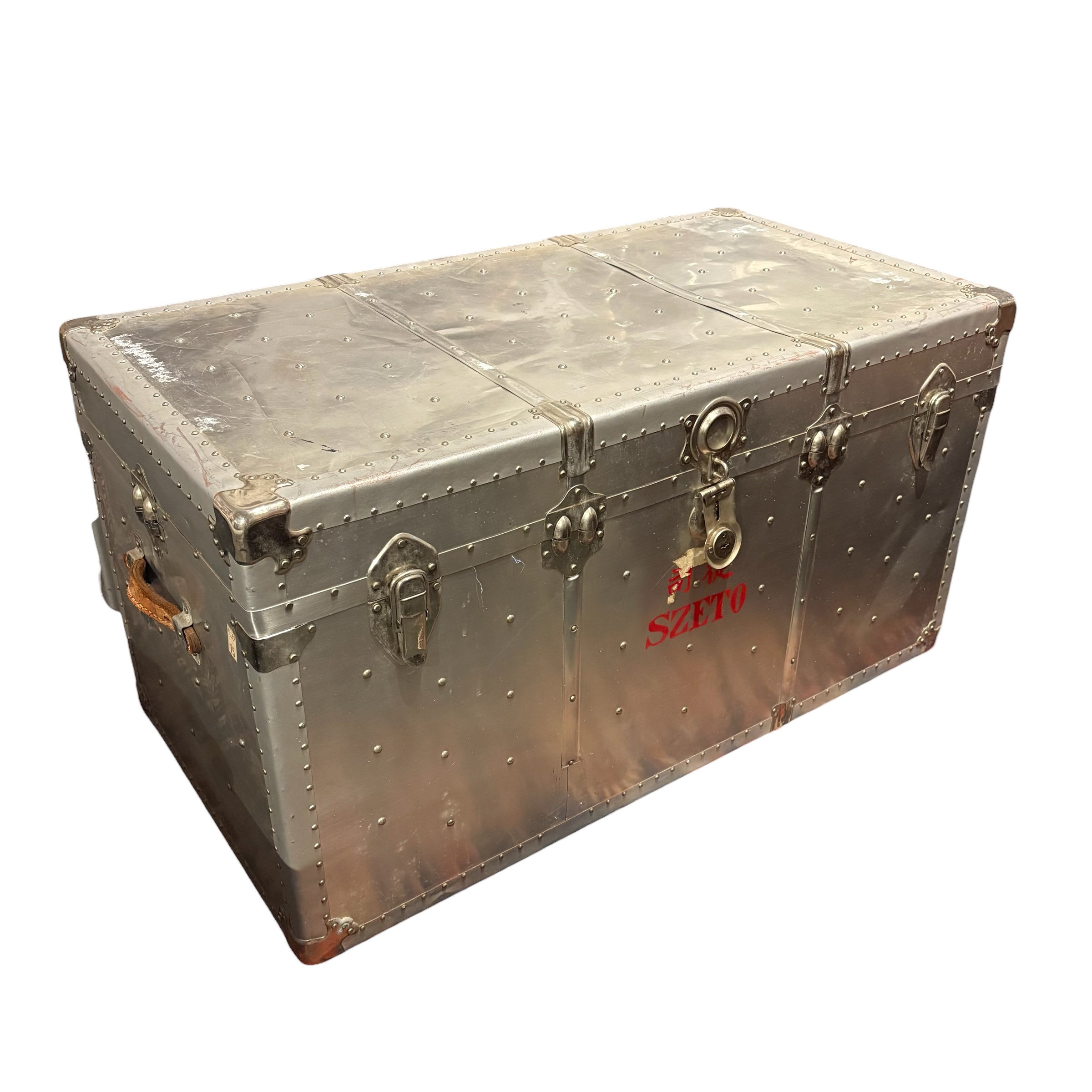 Vintage Aluminum Steamer Trunk