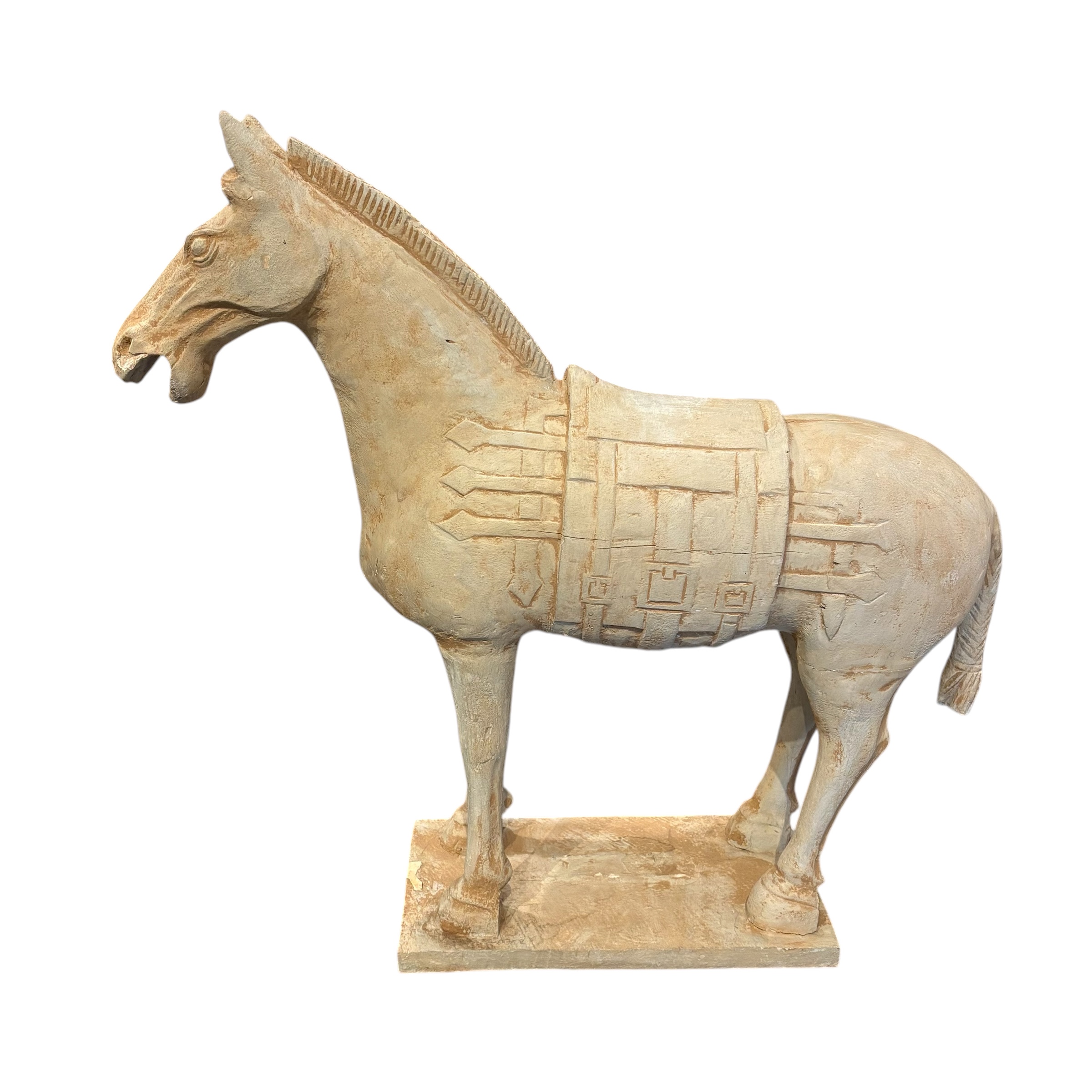 Painted Wooden Horse Statue