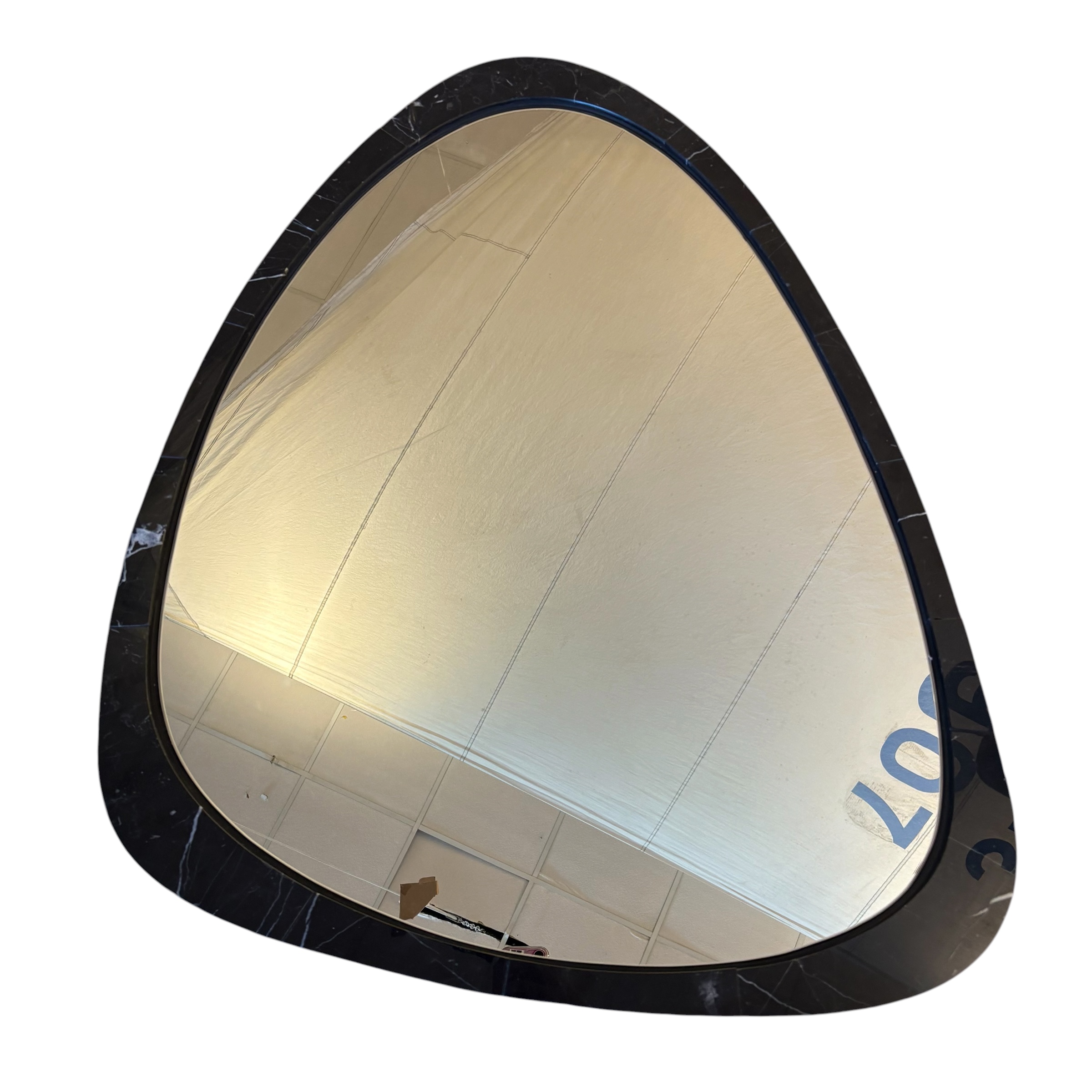 Asymmetrical Marble Frame Mirror