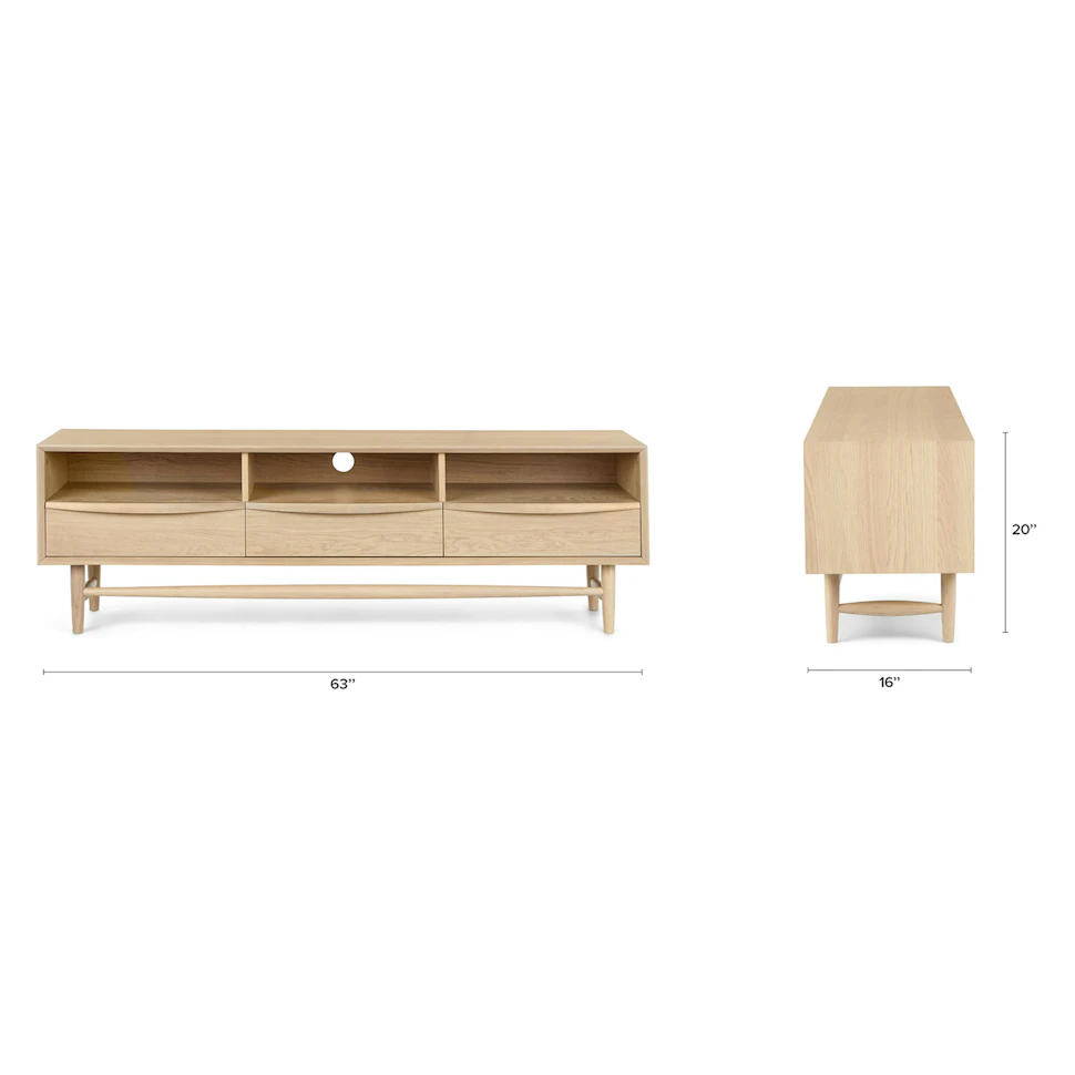 White Oak Low Media Unit - Coast Consignment