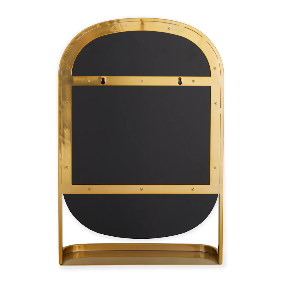 Brass Wall Mirror with Shelf - Coast Consignment