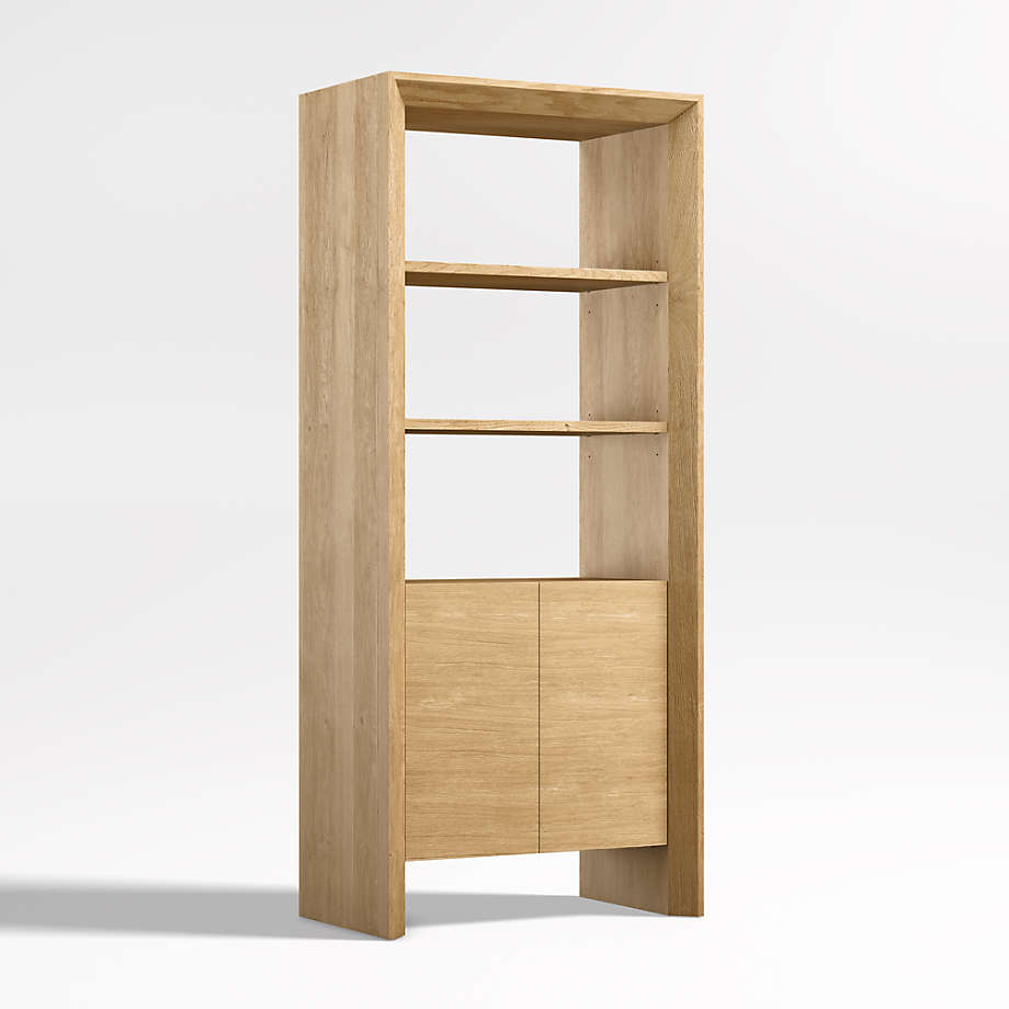Crate &amp; Barrel 'Baja' Natural Storage Bookcase - Coast Consignment