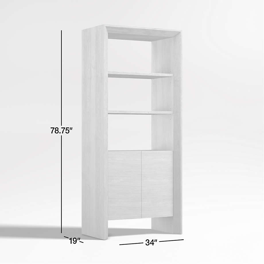 Crate &amp; Barrel 'Baja' Natural Storage Bookcase - Coast Consignment