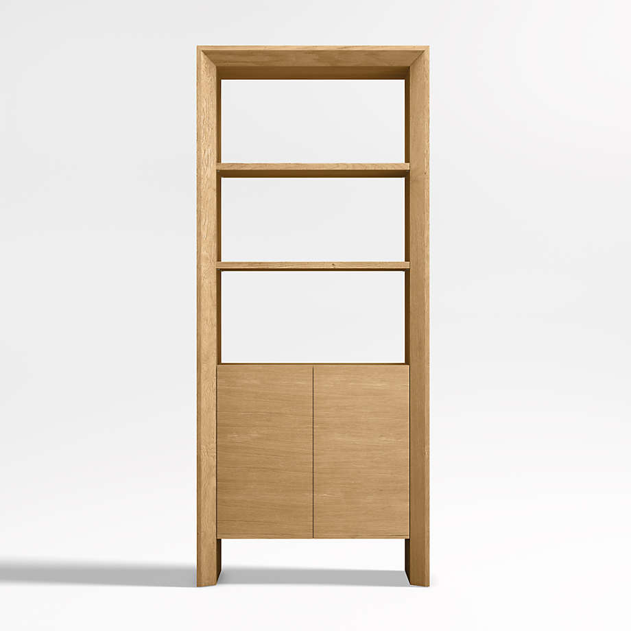 Crate &amp; Barrel 'Baja' Natural Storage Bookcase - Coast Consignment - image 1