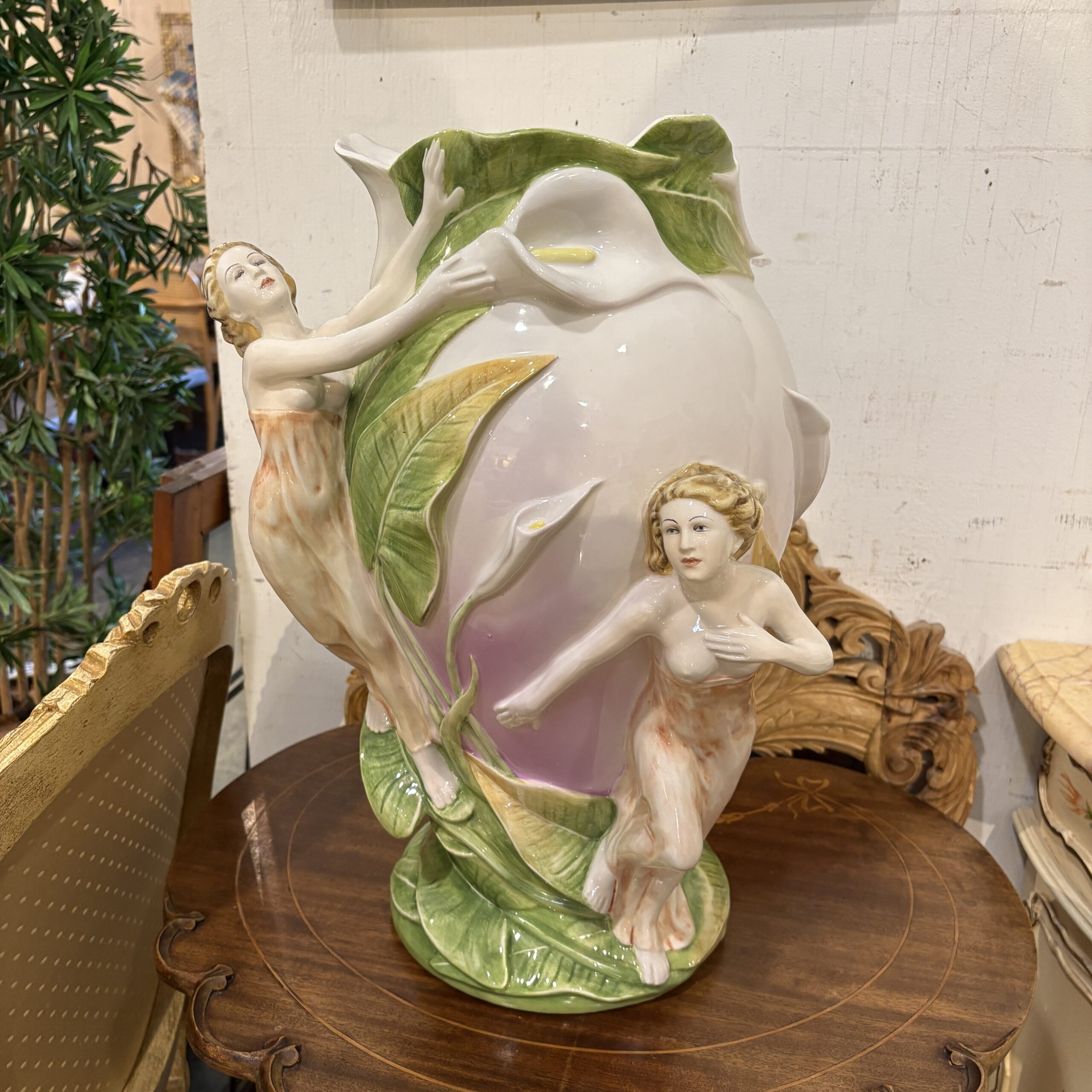 Art Nouveau Figurine Vase