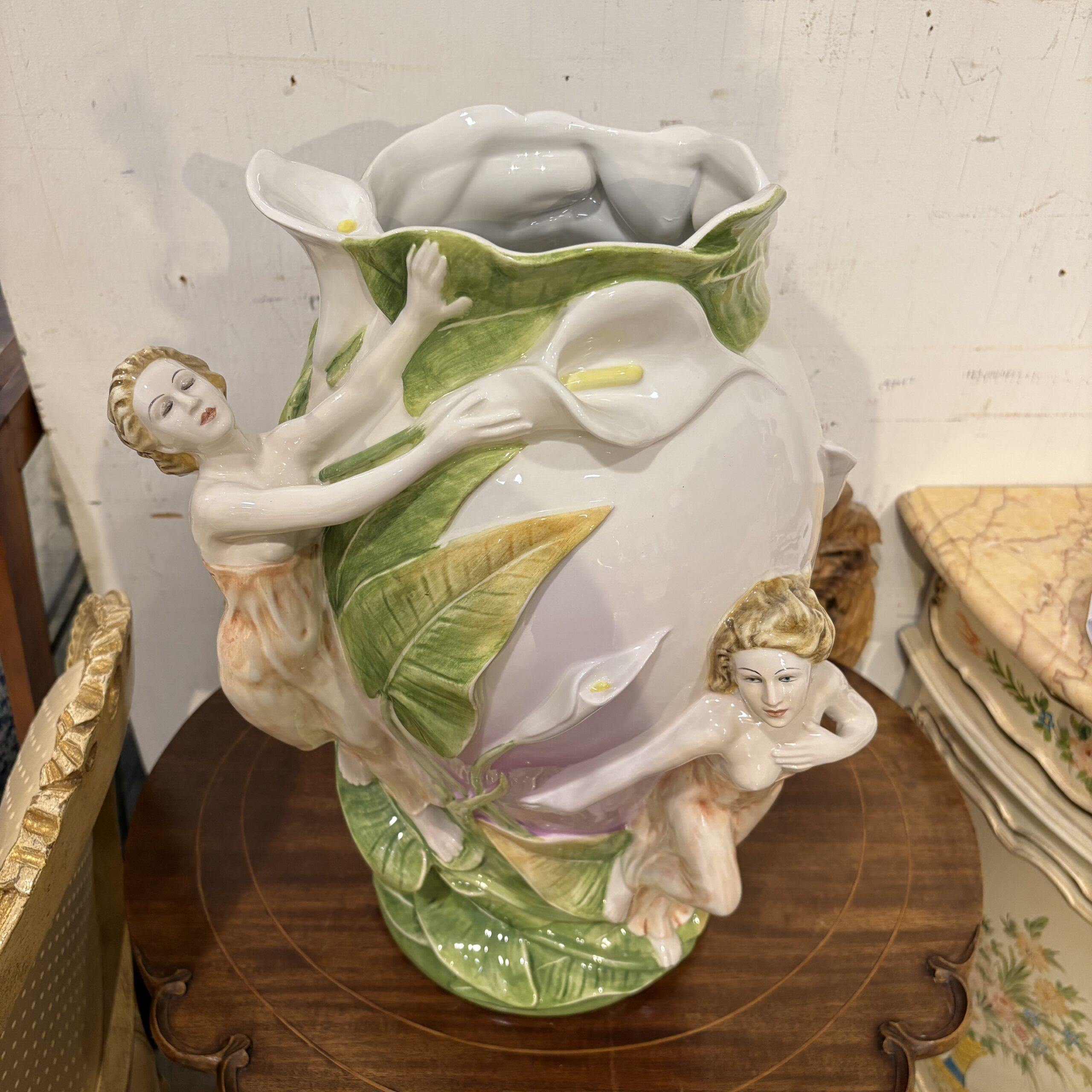 Art Nouveau Figurine Vase