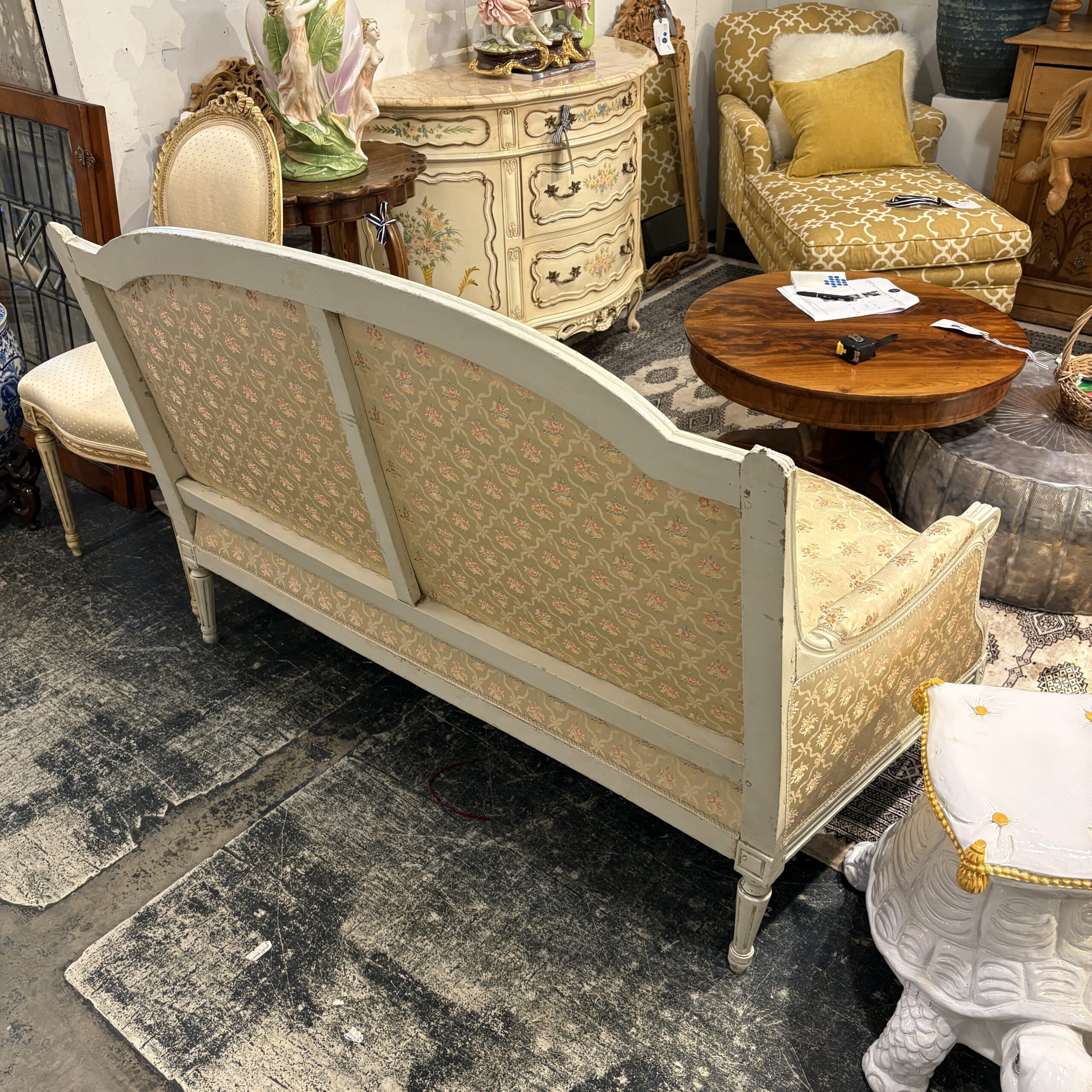 Louis XV French Provincial Style Settee - Coast Consignment