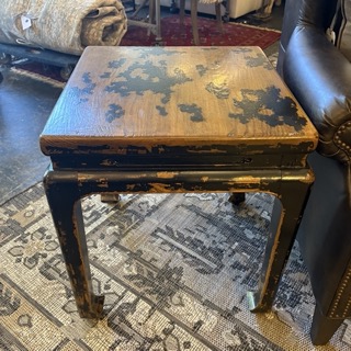 Side Table with Distressed Paint - Coast Consignment