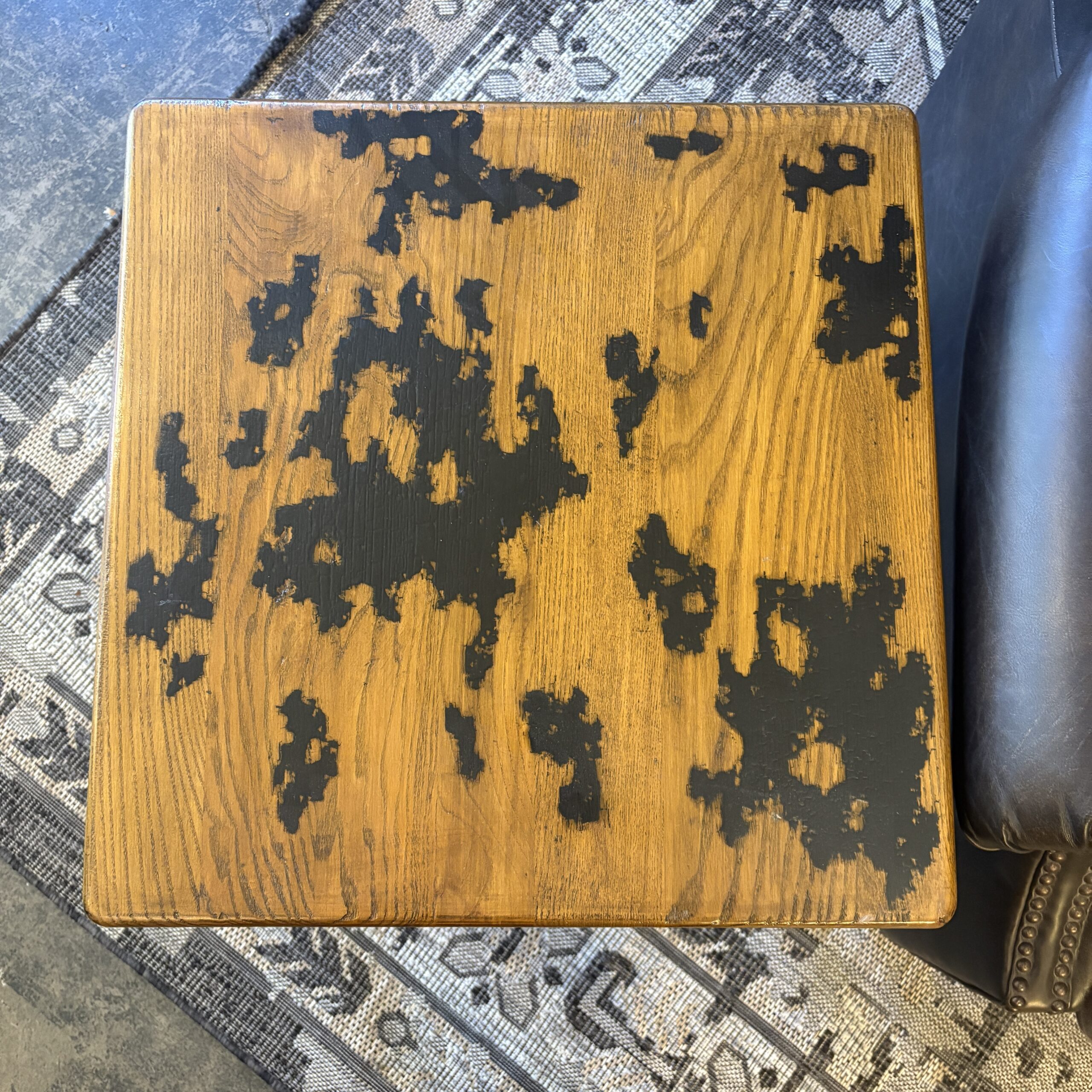 Side Table with Distressed Paint - Coast Consignment