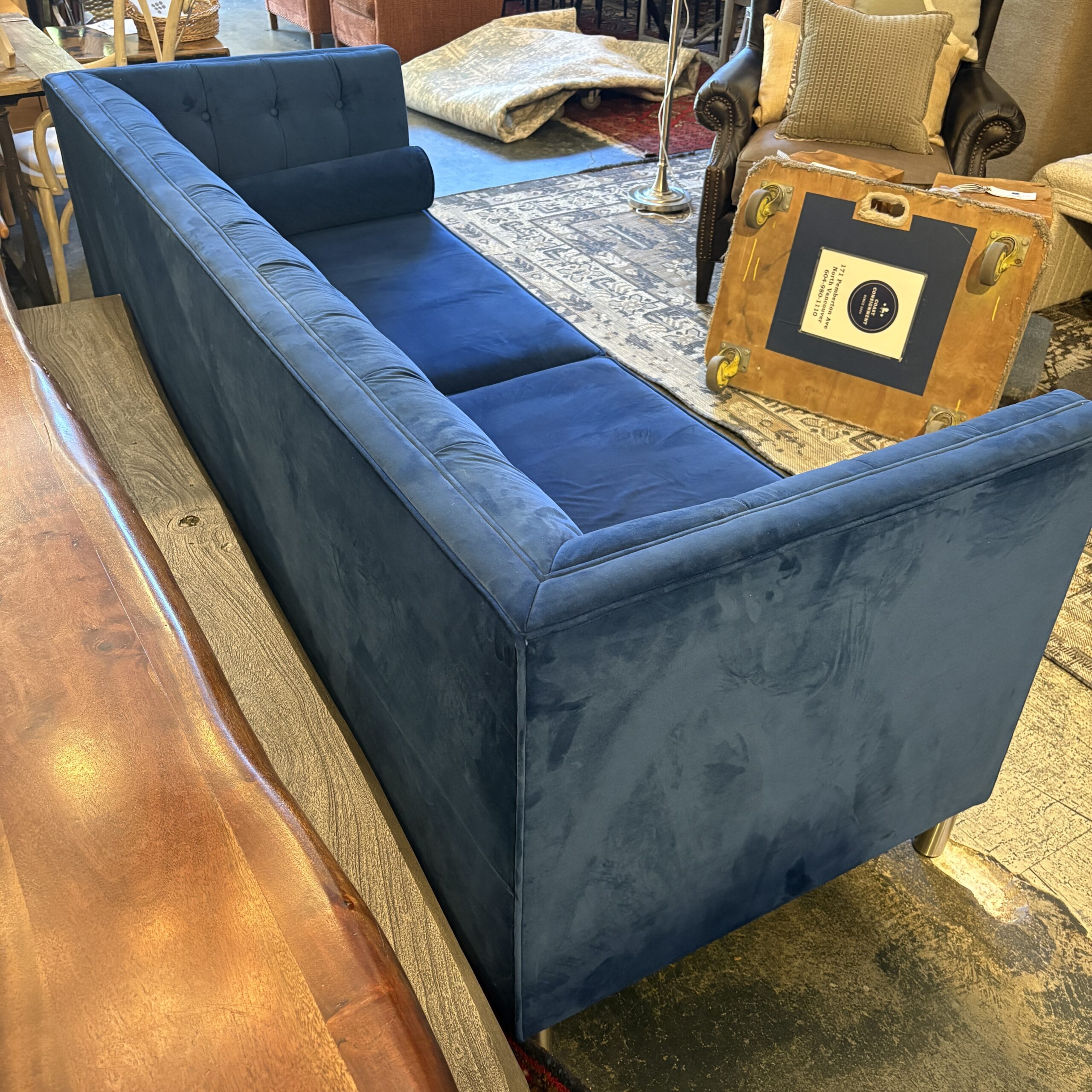 Van Gogh Blue Velvet Sofa