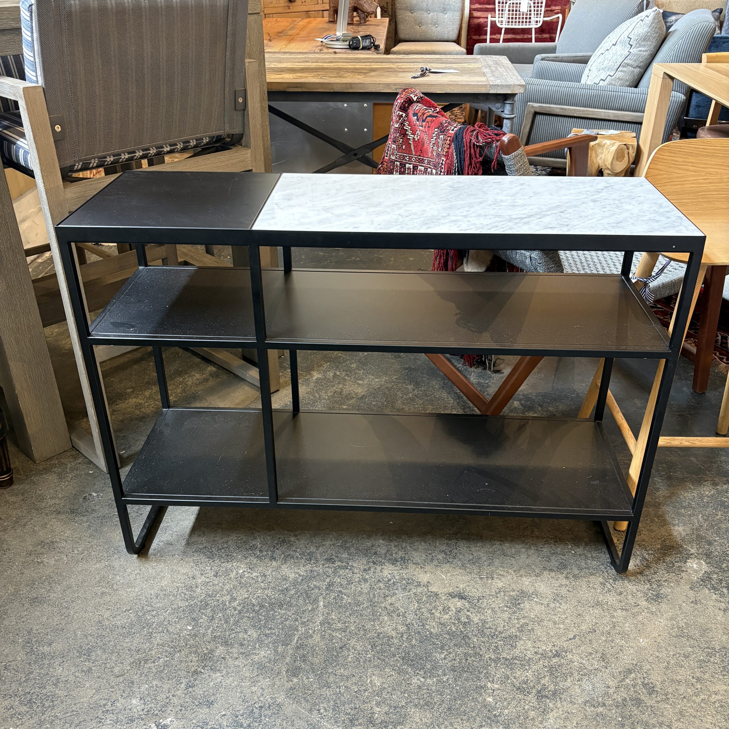 Article Marble Top Shelving Console Table - Coast Consignment