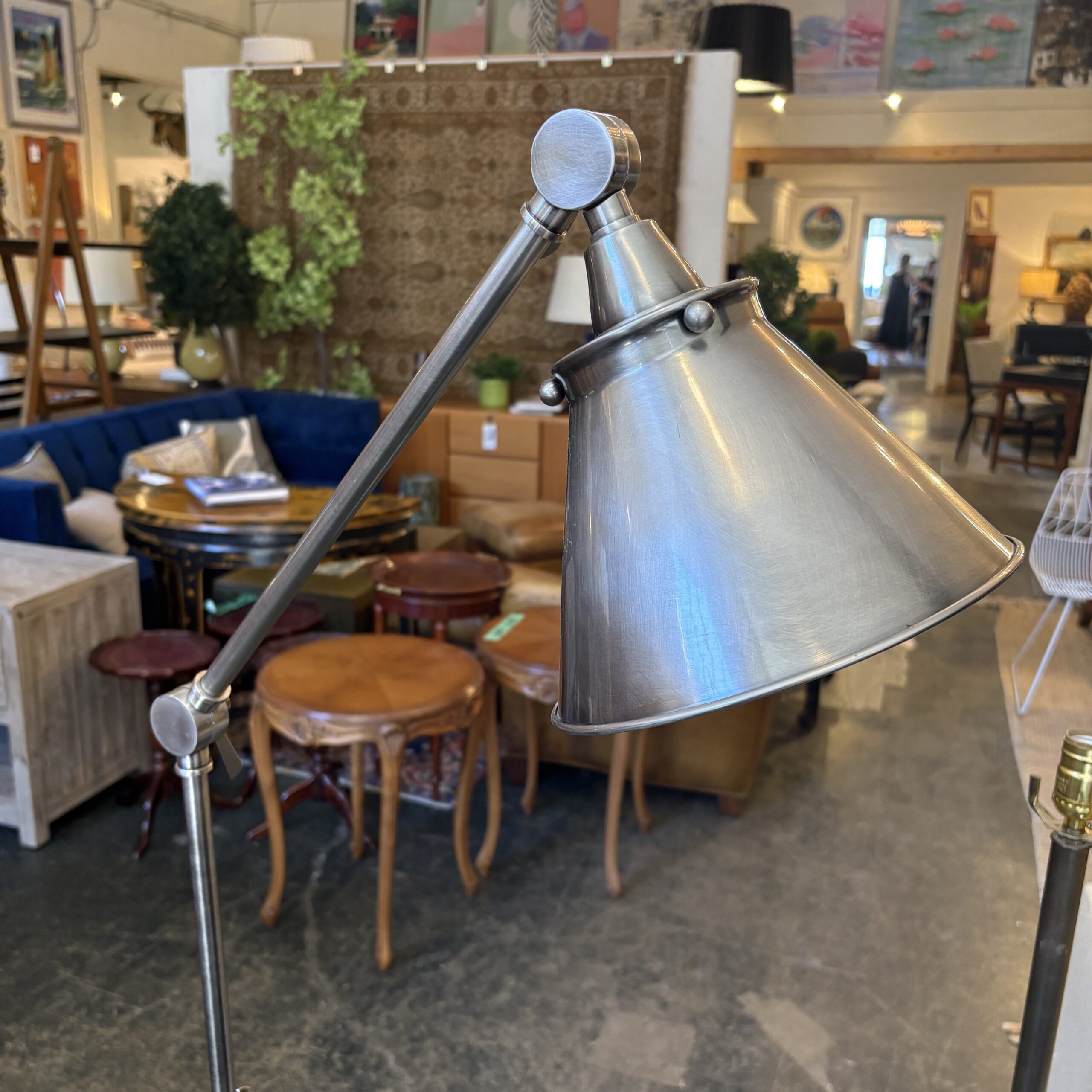 Pottery Barn 'Architect's Task' Floor Lamp in Brushed Steel - Coast Consignment