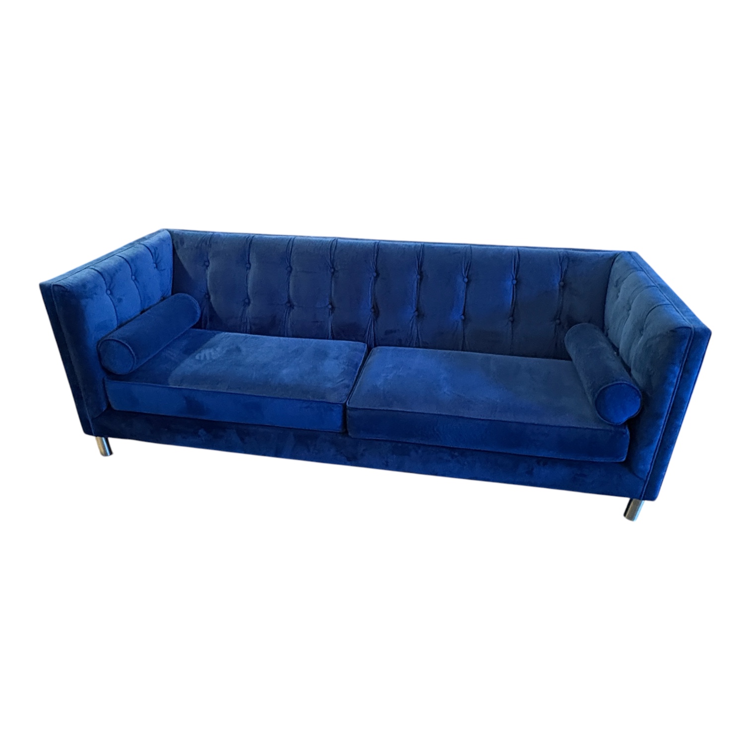 Van Gogh Blue Velvet Sofa - Coast Consignment - image 1