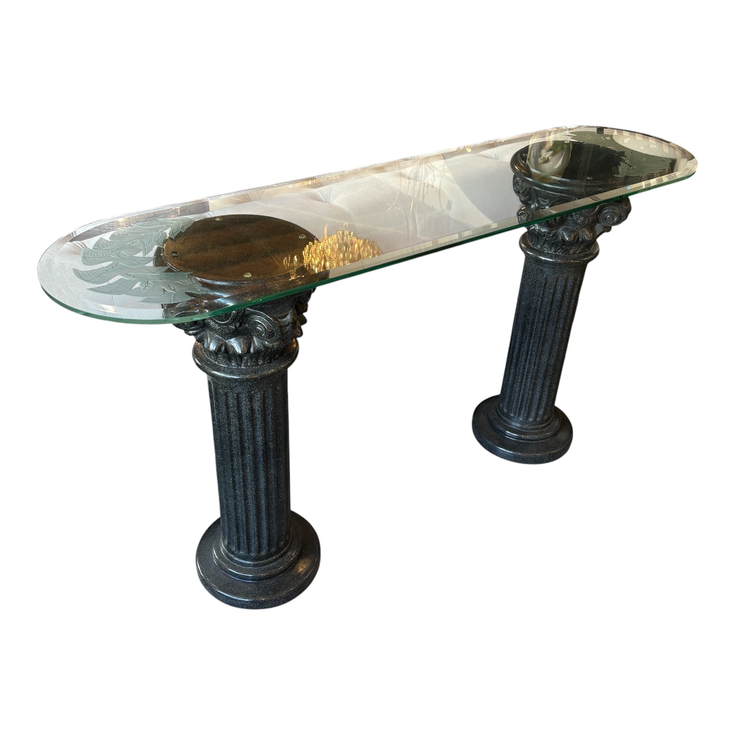 Marble and Glass Console Table - Coast Consignment - image 1