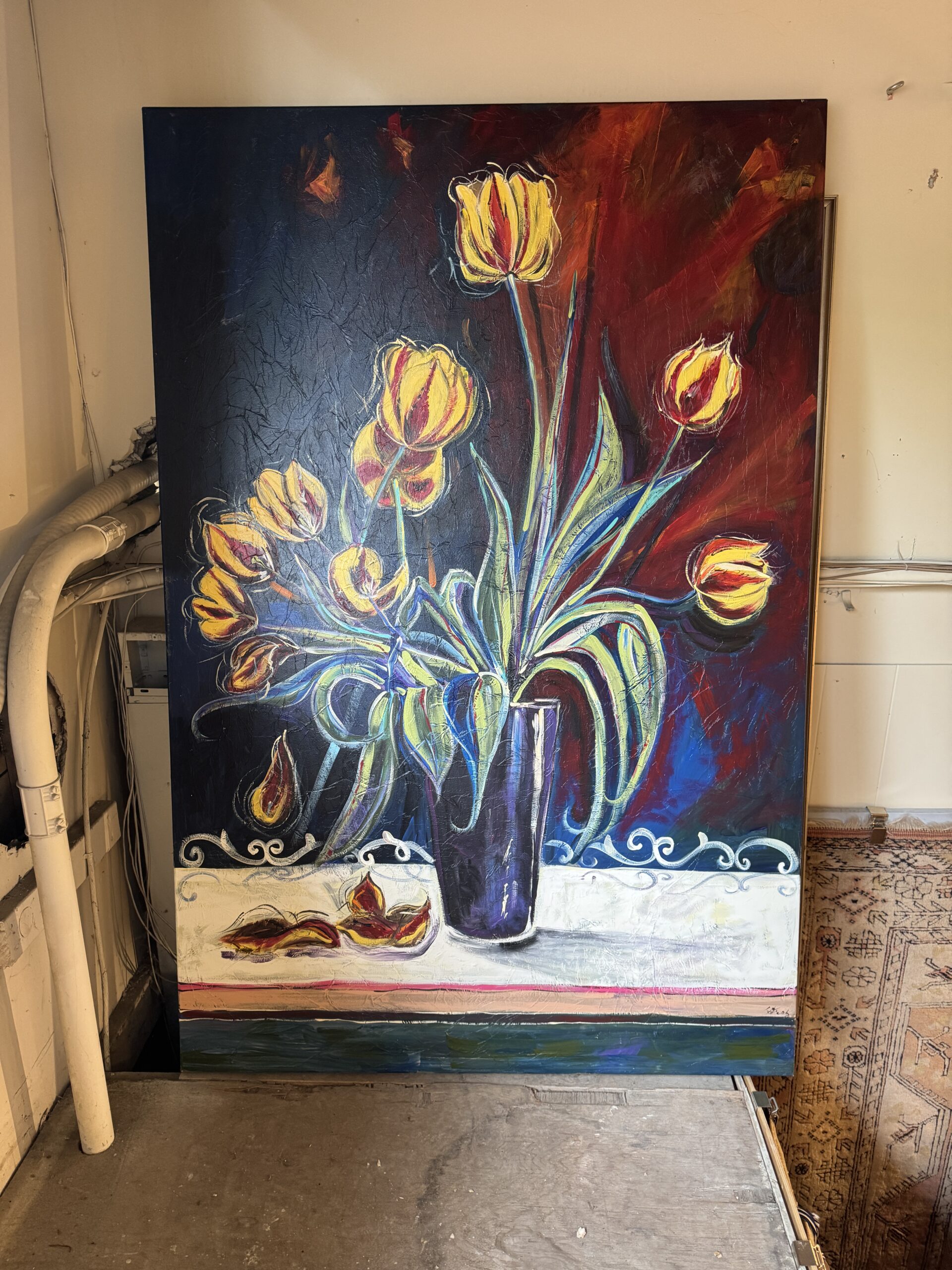 Parrot Tulips Original Artwork by Scott '05 - Coast Consignment