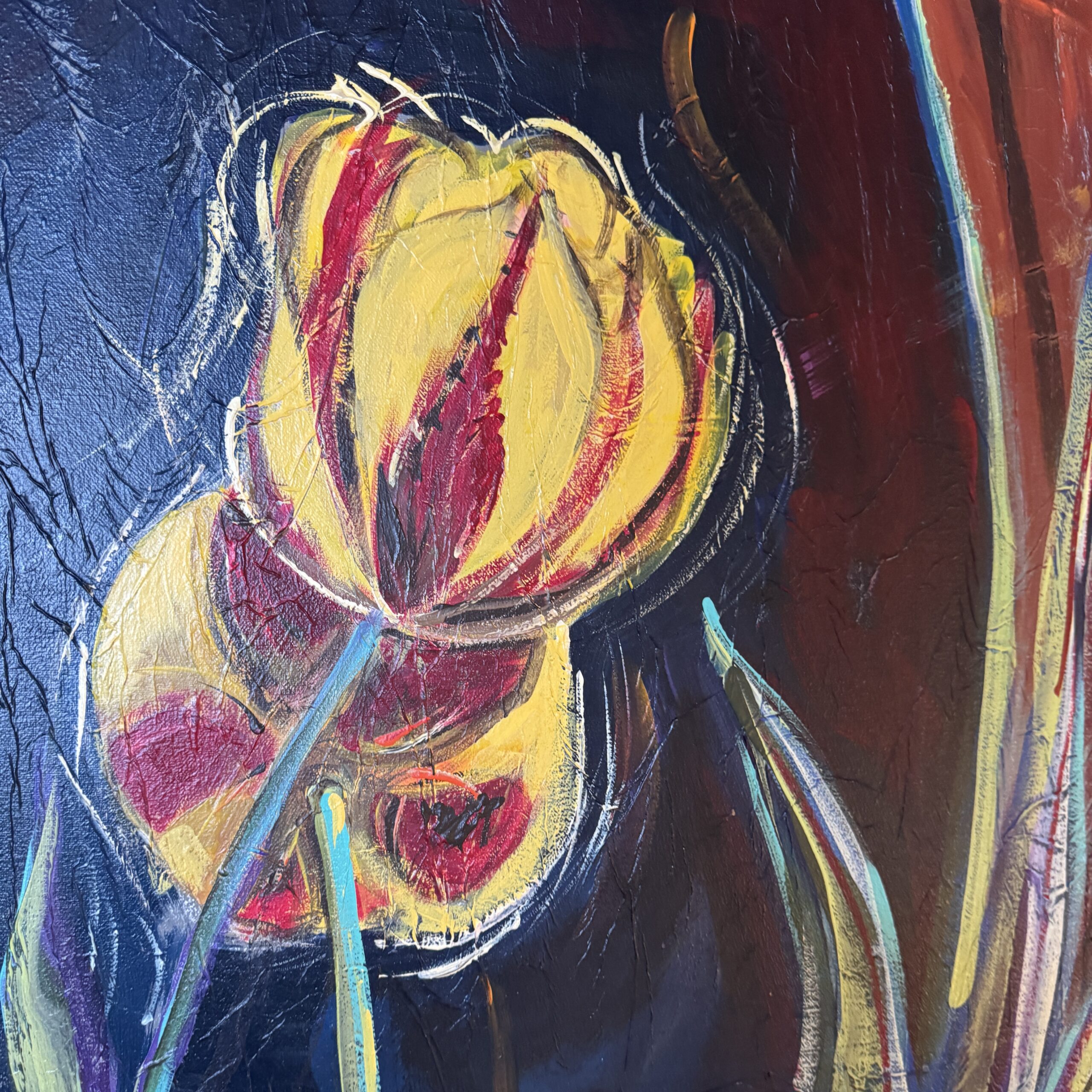 Parrot Tulips Original Artwork by Scott '05 - Coast Consignment