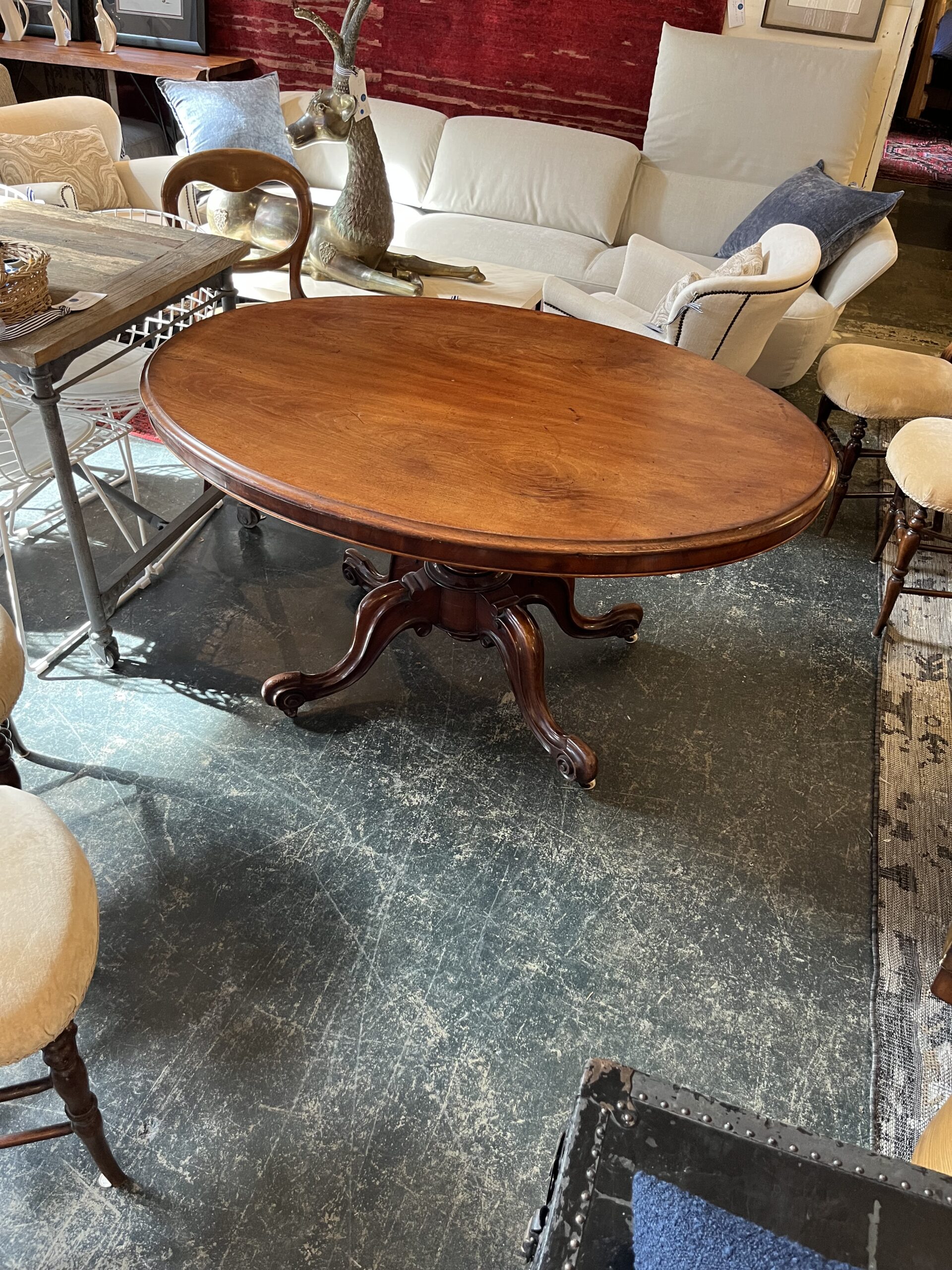 Oval Mahogany Dining Table - Coast Consignment