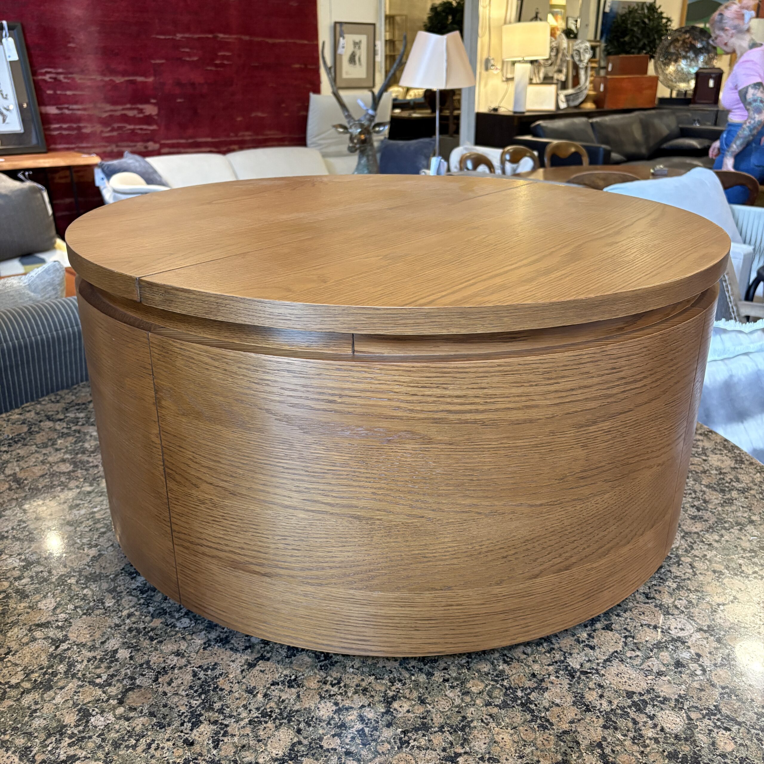 Walnut Storage Coffee Table - Coast Consignment