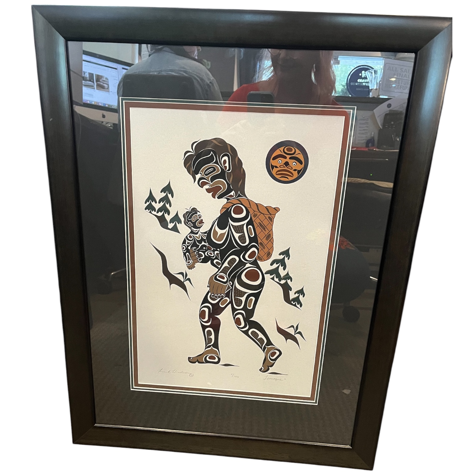 “Tsonqua” Framed Silkscreen by Mark Henderson - Coast Consignment