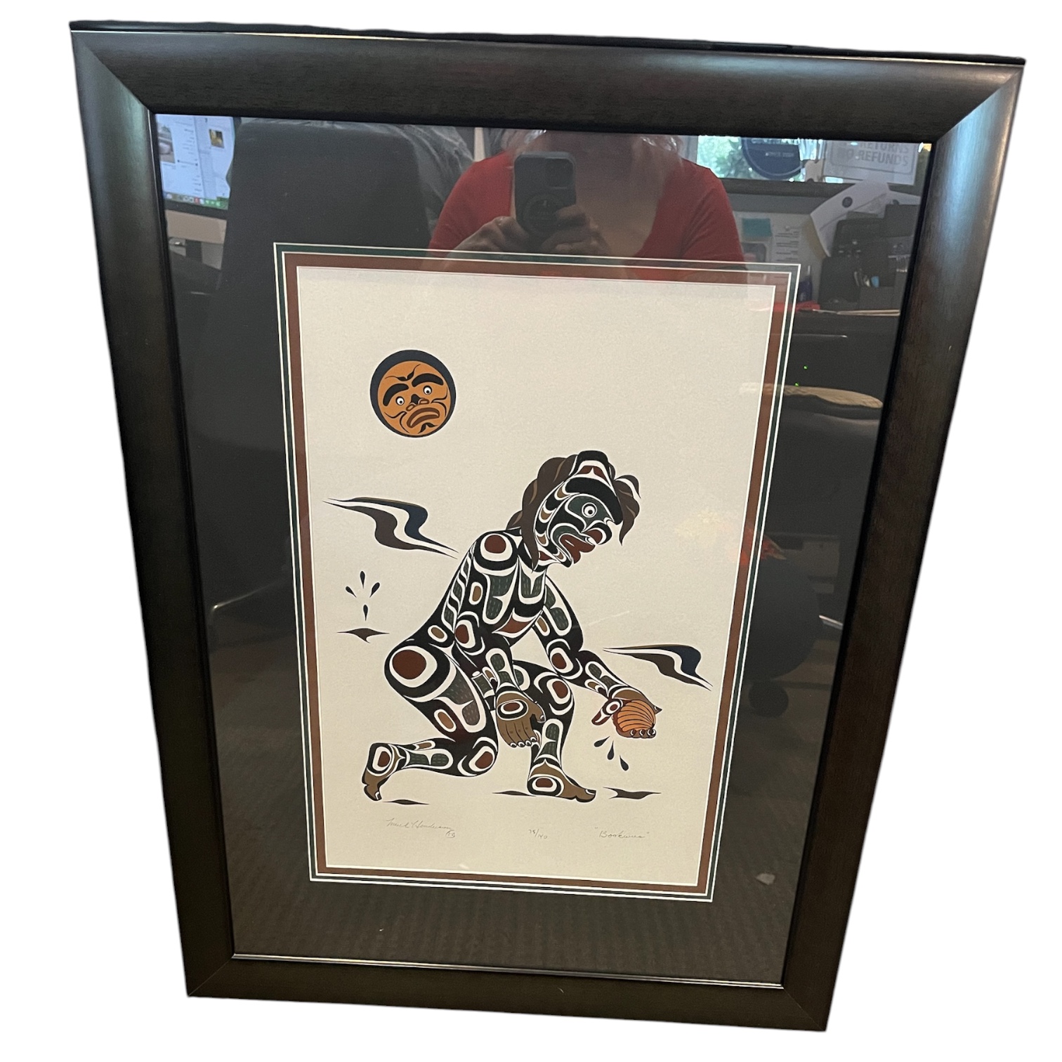 “Bookwus” Framed Silkscreen by Mark Henderson - Coast Consignment