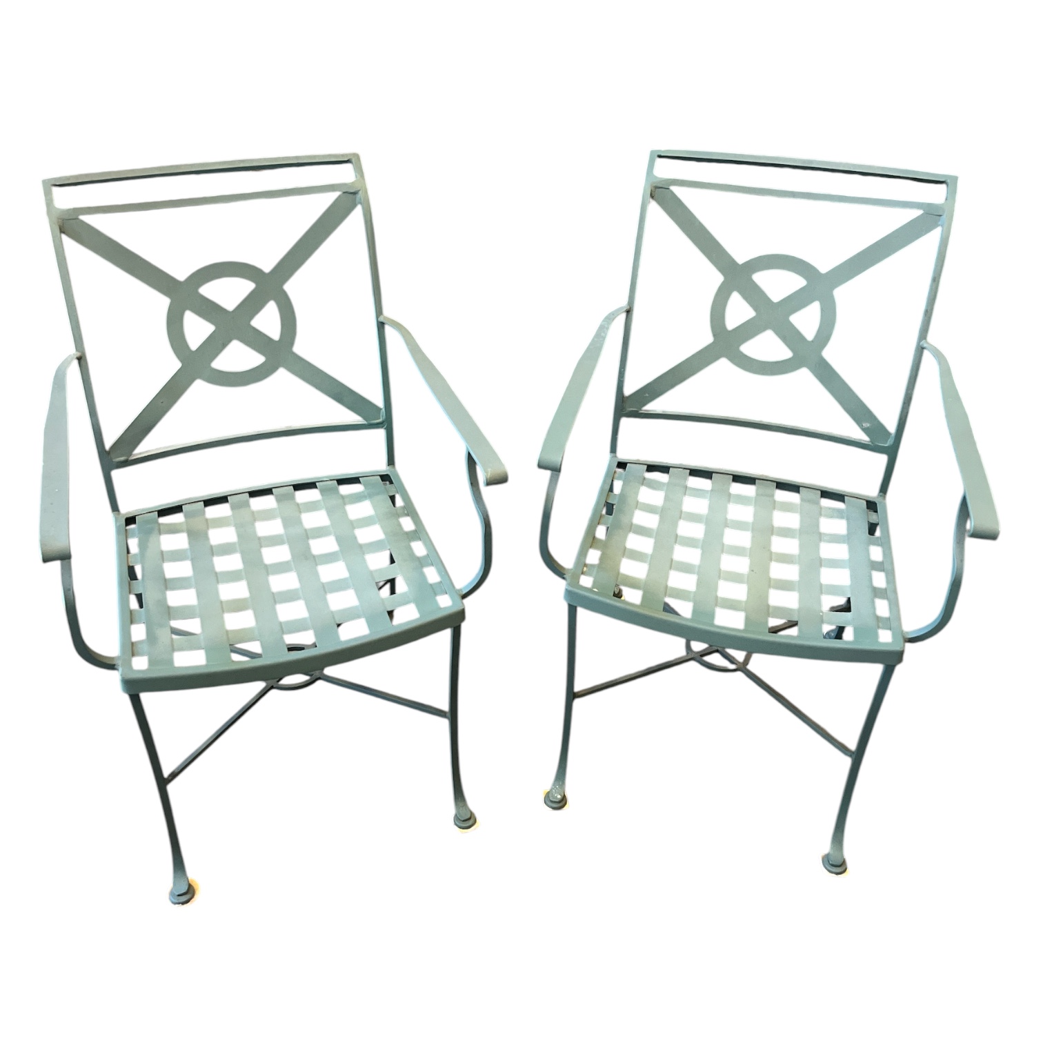 Pair of Iron Patio Chairs - Coast Consignment