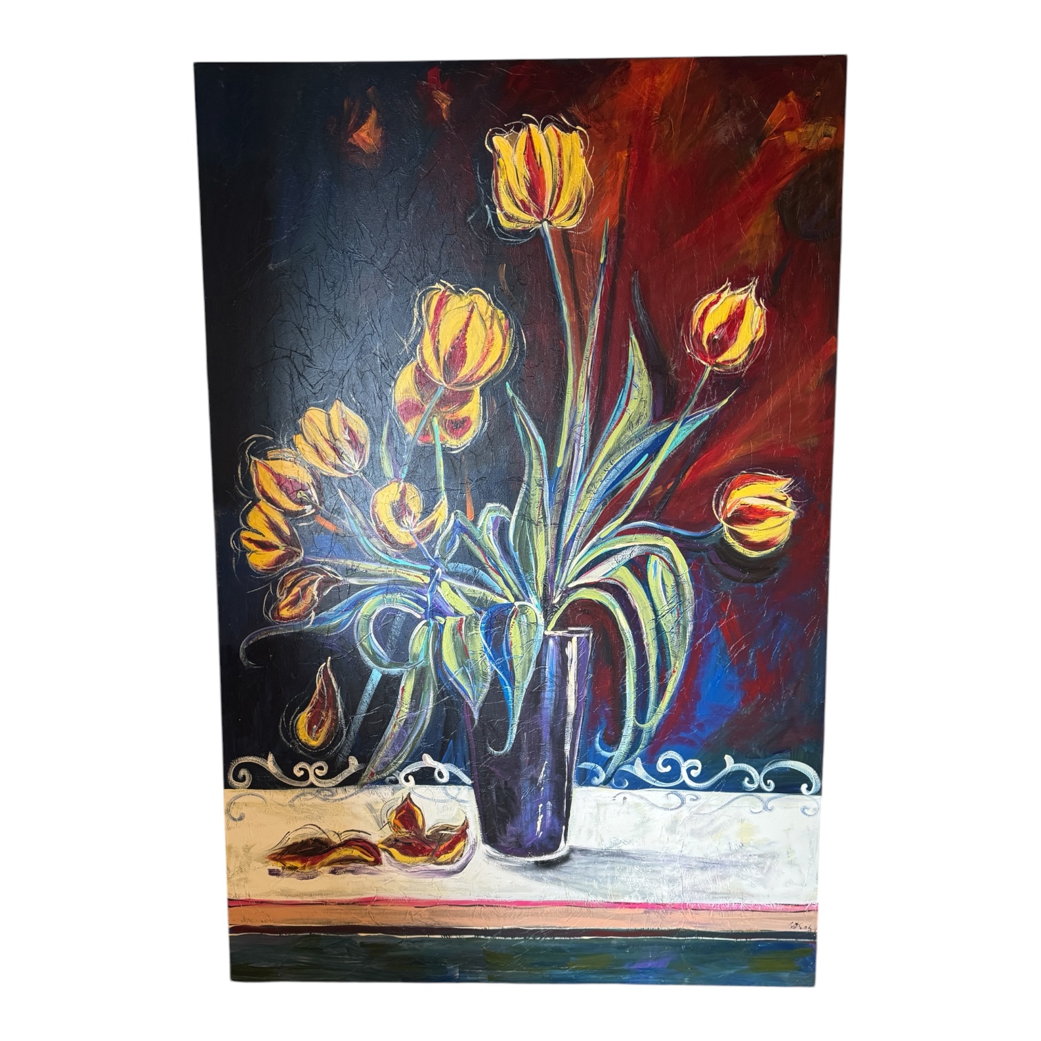 Parrot Tulips Original Artwork by Scott '05 - Coast Consignment