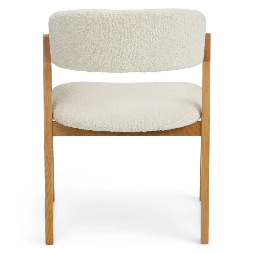 Oak &amp; Ivory Bouclé Dining Chair - Coast Consignment