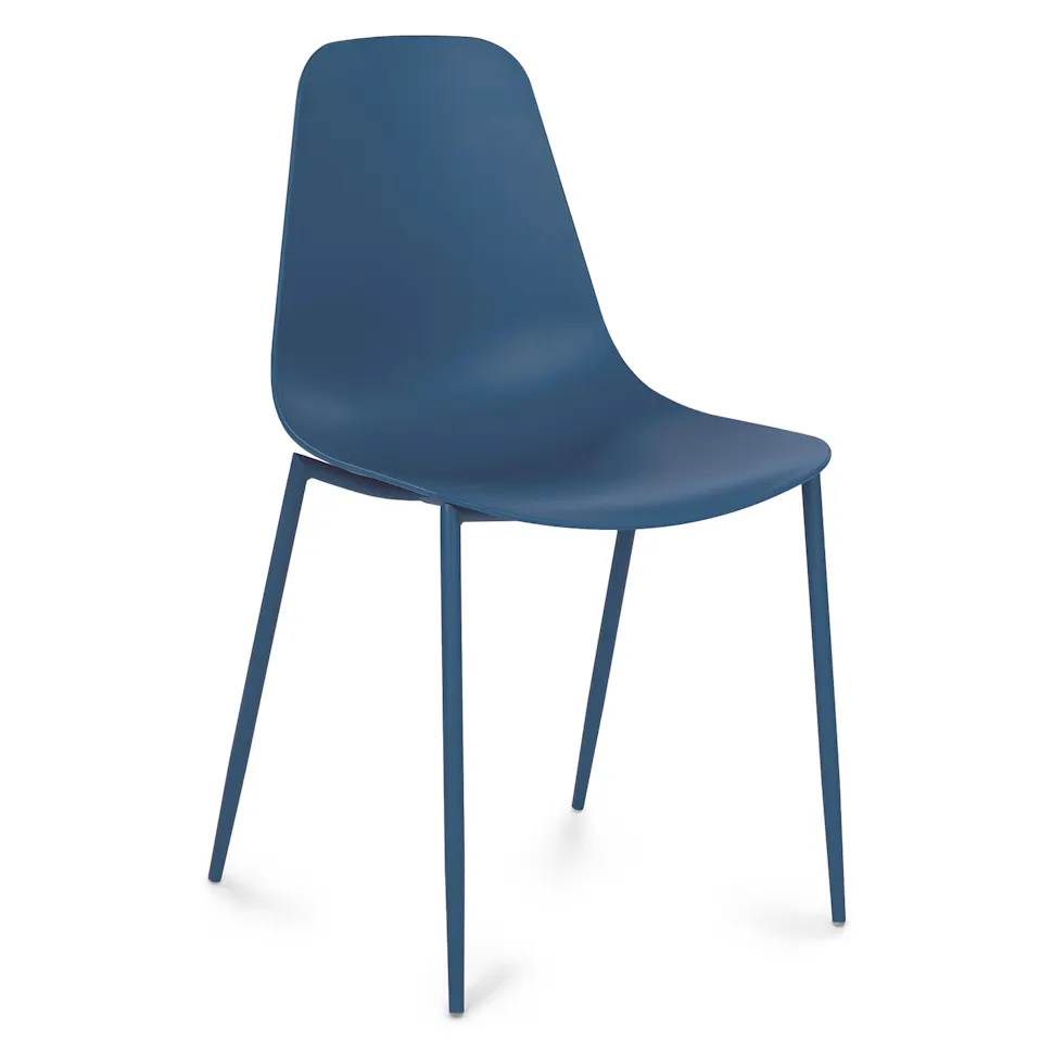 Pair of Berry Blue Armless Dining Chairs - Coast Consignment