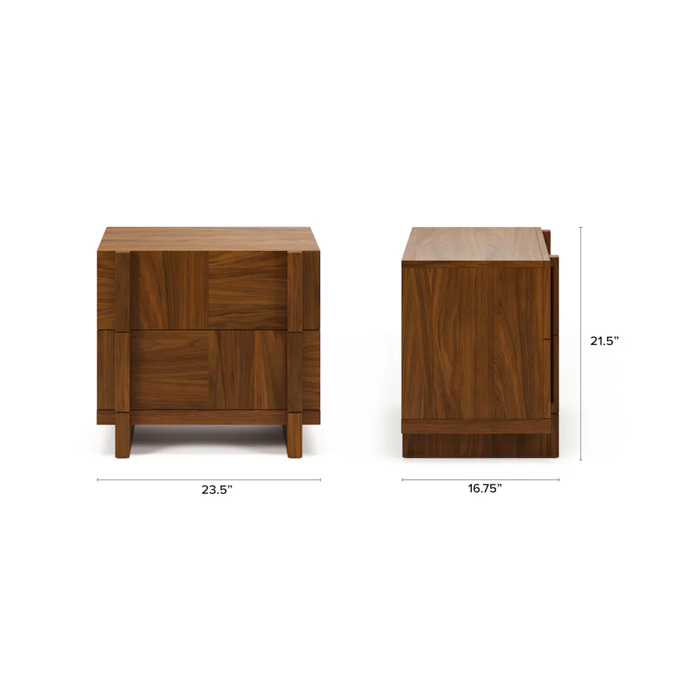 Walnut 2-Drawer Nightstand - Coast Consignment