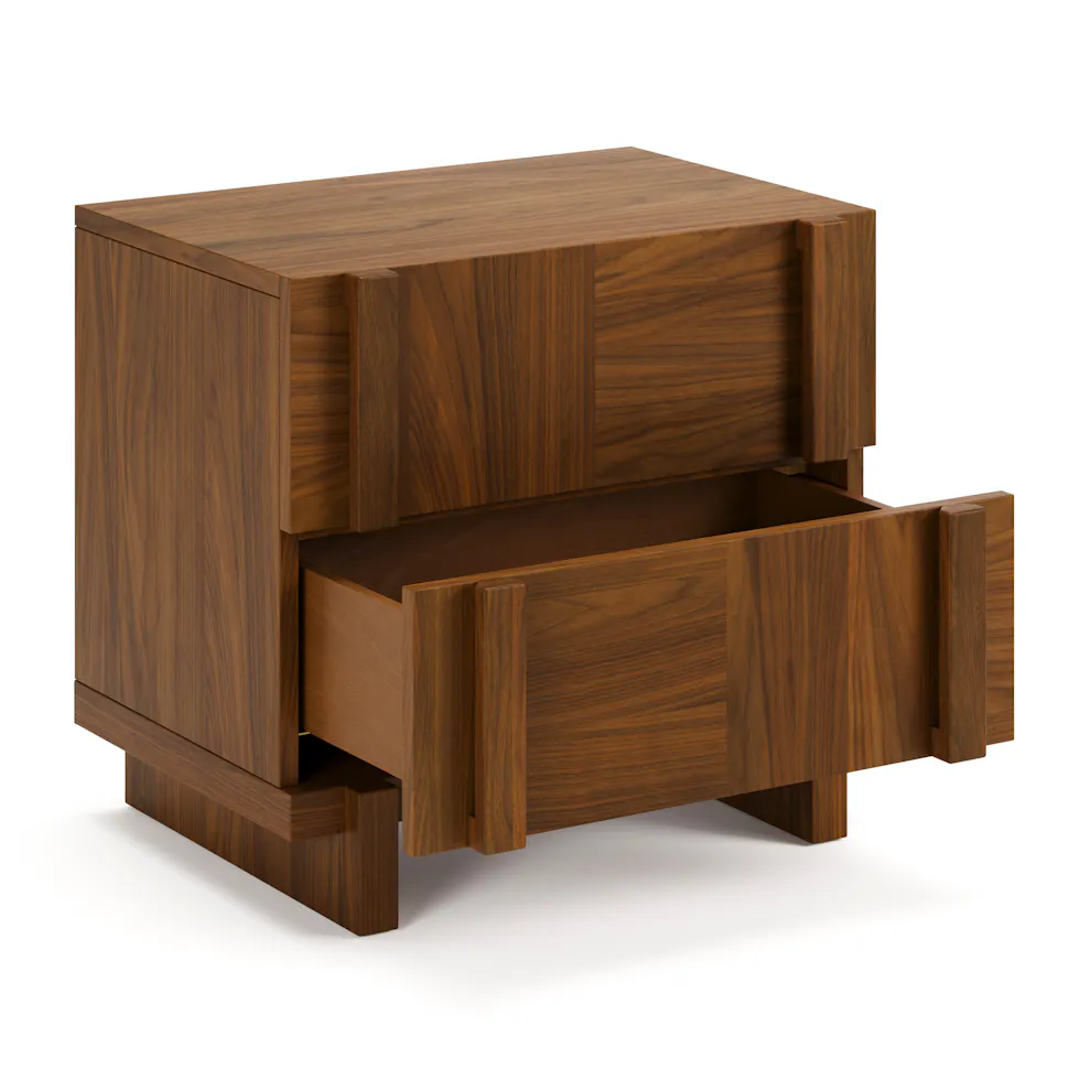 Walnut 2-Drawer Nightstand - Coast Consignment