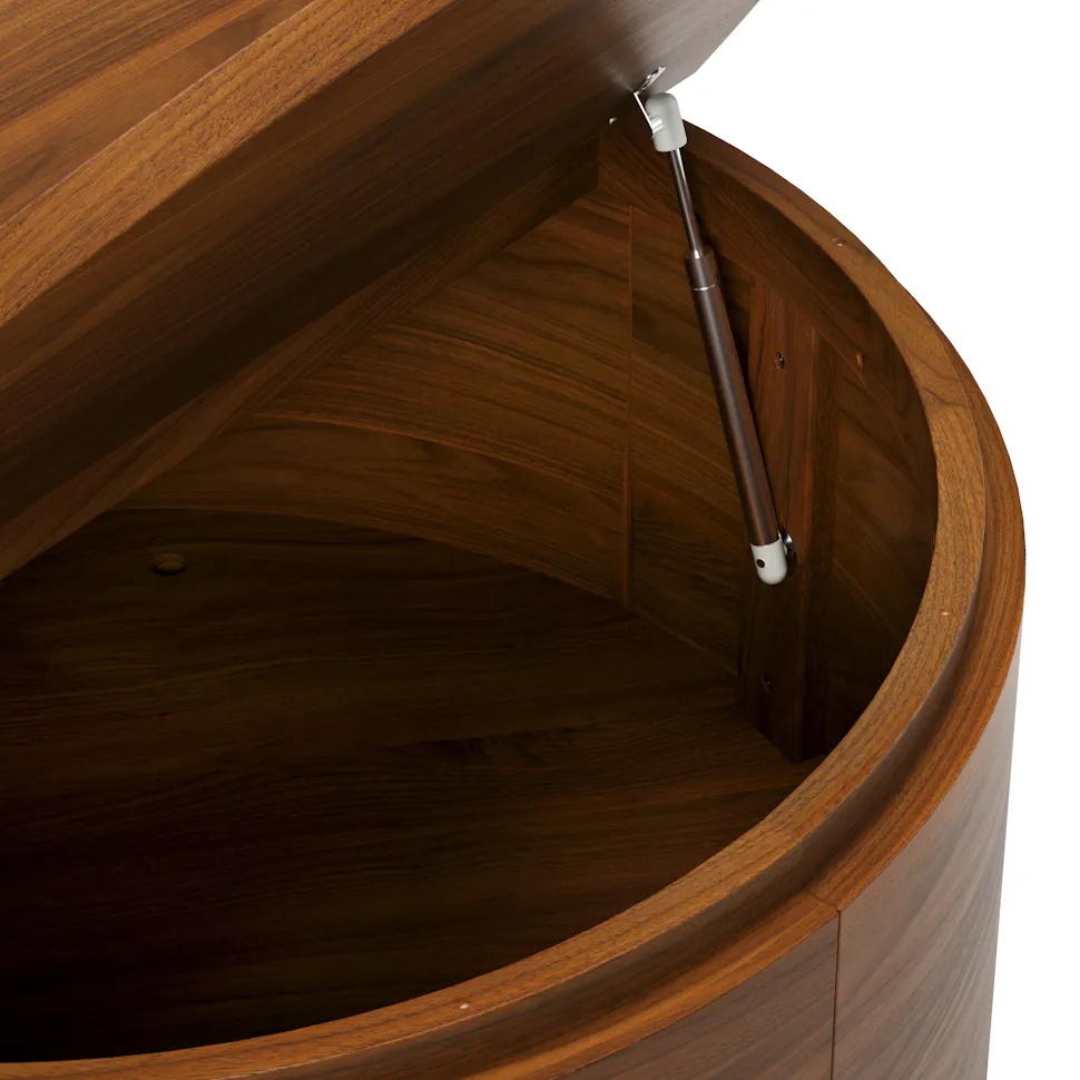 Walnut Storage Coffee Table - Coast Consignment