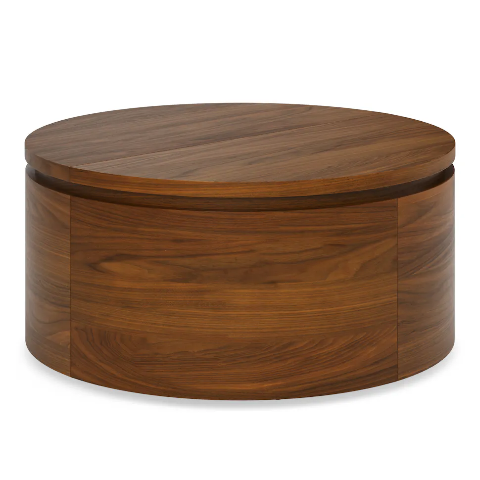 Walnut Storage Coffee Table - Coast Consignment