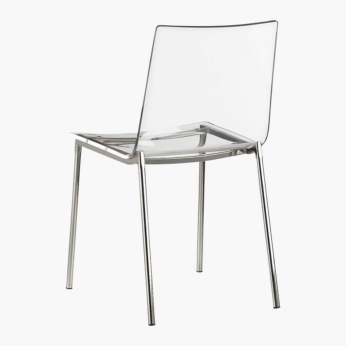 Set of 5 CB2 'Chiaro' Clear Acrylic Dining Chairs - Coast Consignment