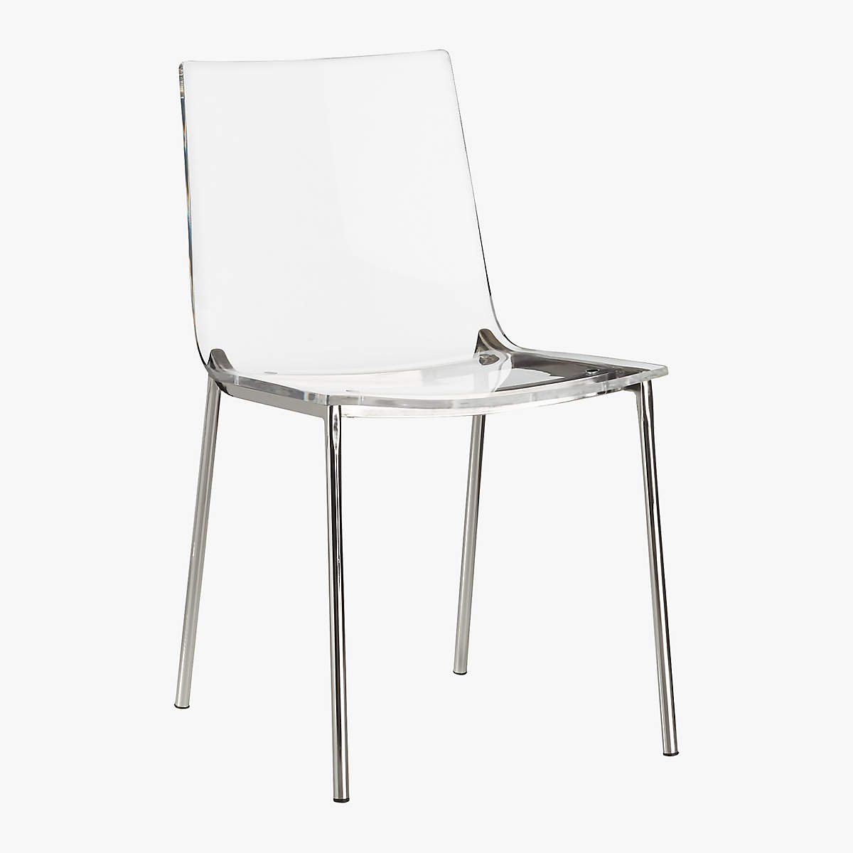 Set of 5 CB2 'Chiaro' Clear Acrylic Dining Chairs - Coast Consignment - image 1