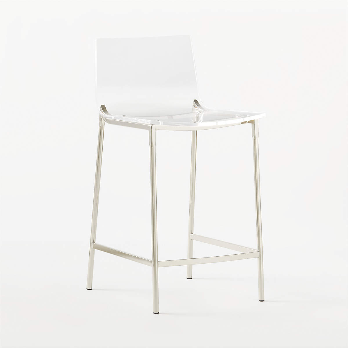 Set of 3 CB2 'Chiaro' Clear Acrylic Counter Stools - Coast Consignment - image 1