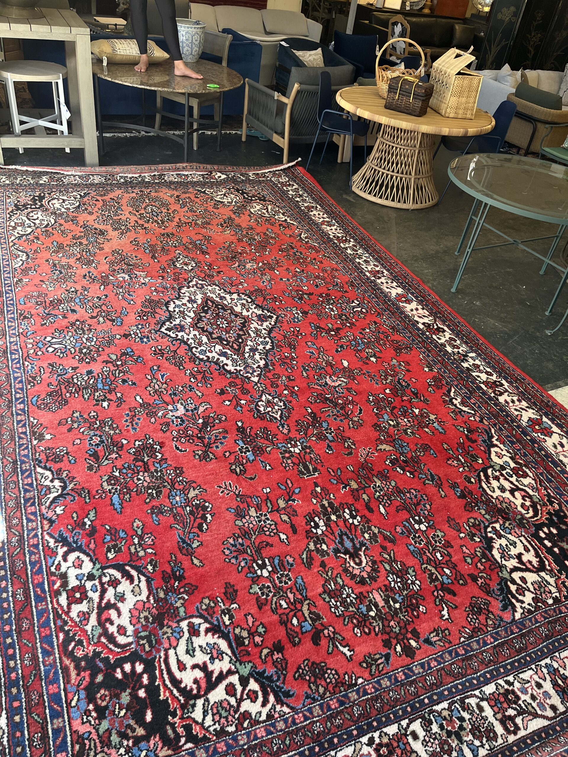 Hand Knotted Persian Wool Rug - Coast Consignment