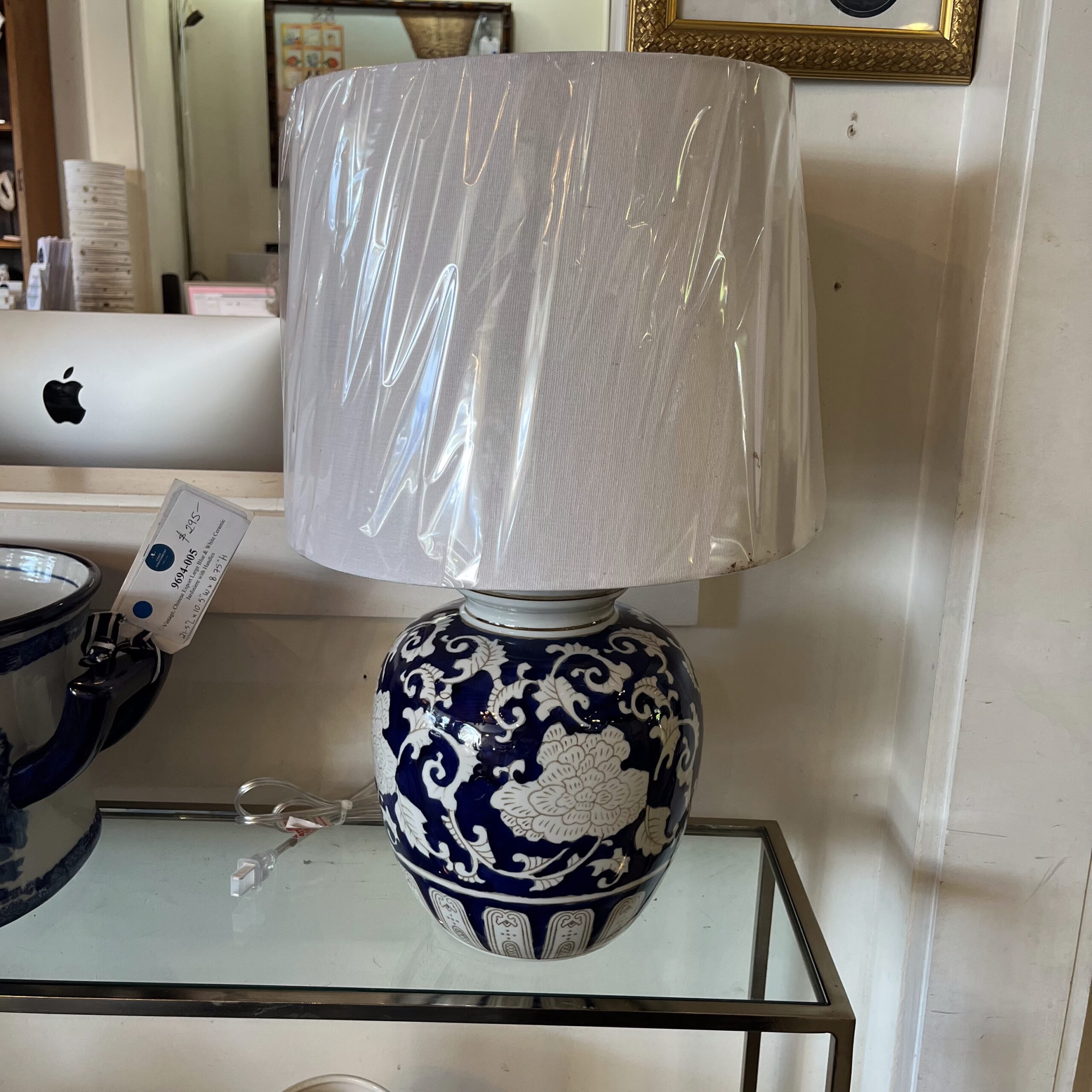 Blue &amp; White Ceramic Lamp