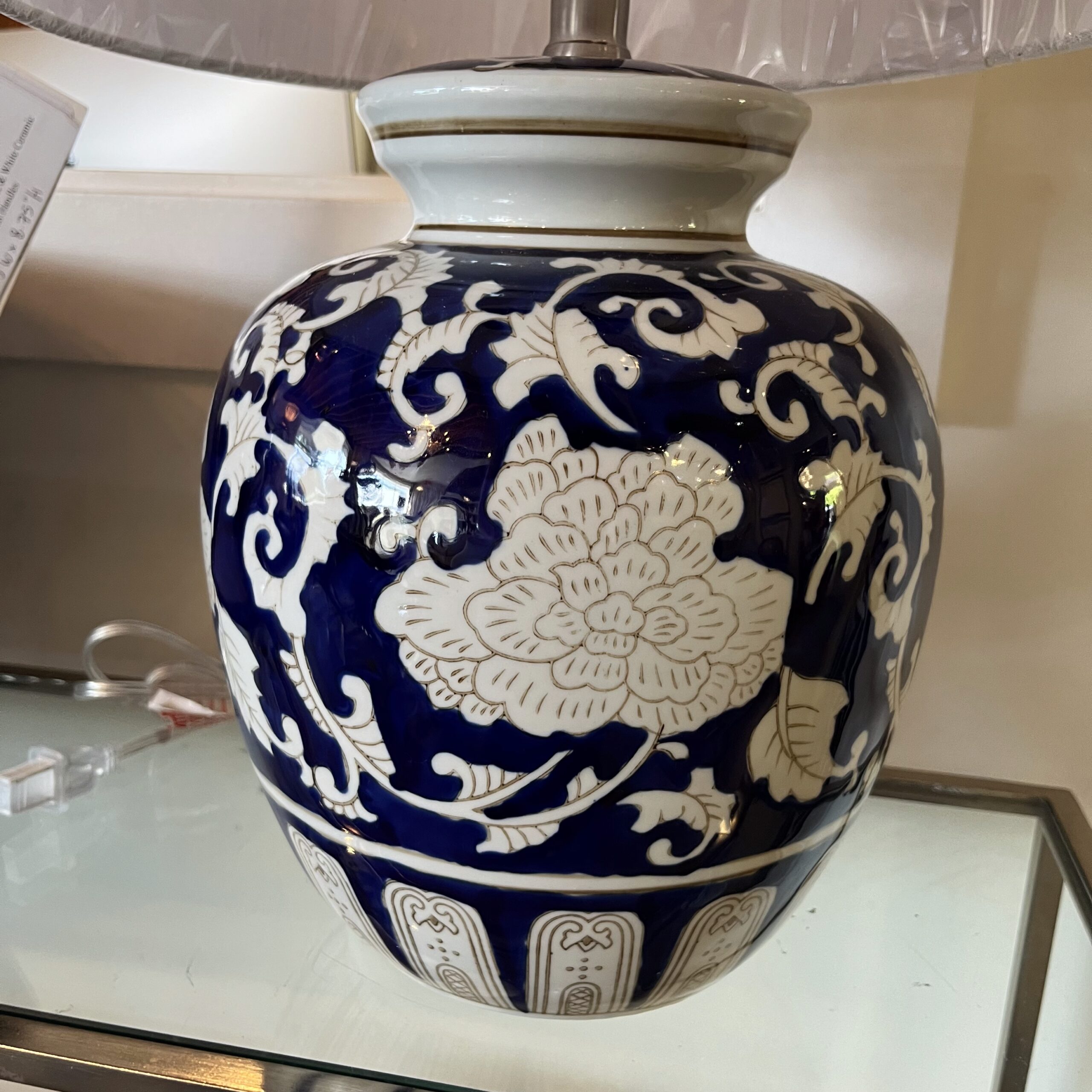 Blue &amp; White Ceramic Lamp