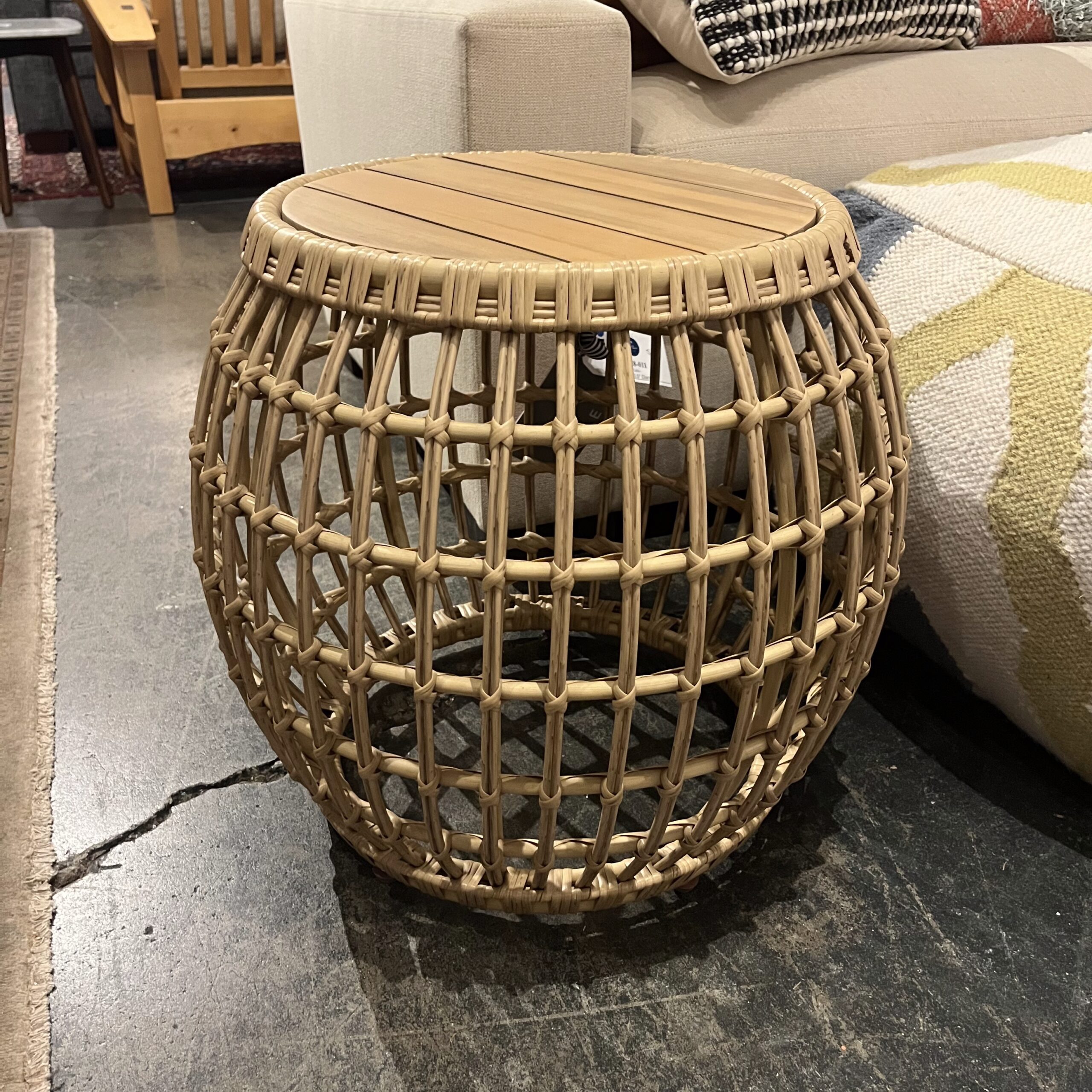 Wicker Outdoor Side Table - Coast Consignment