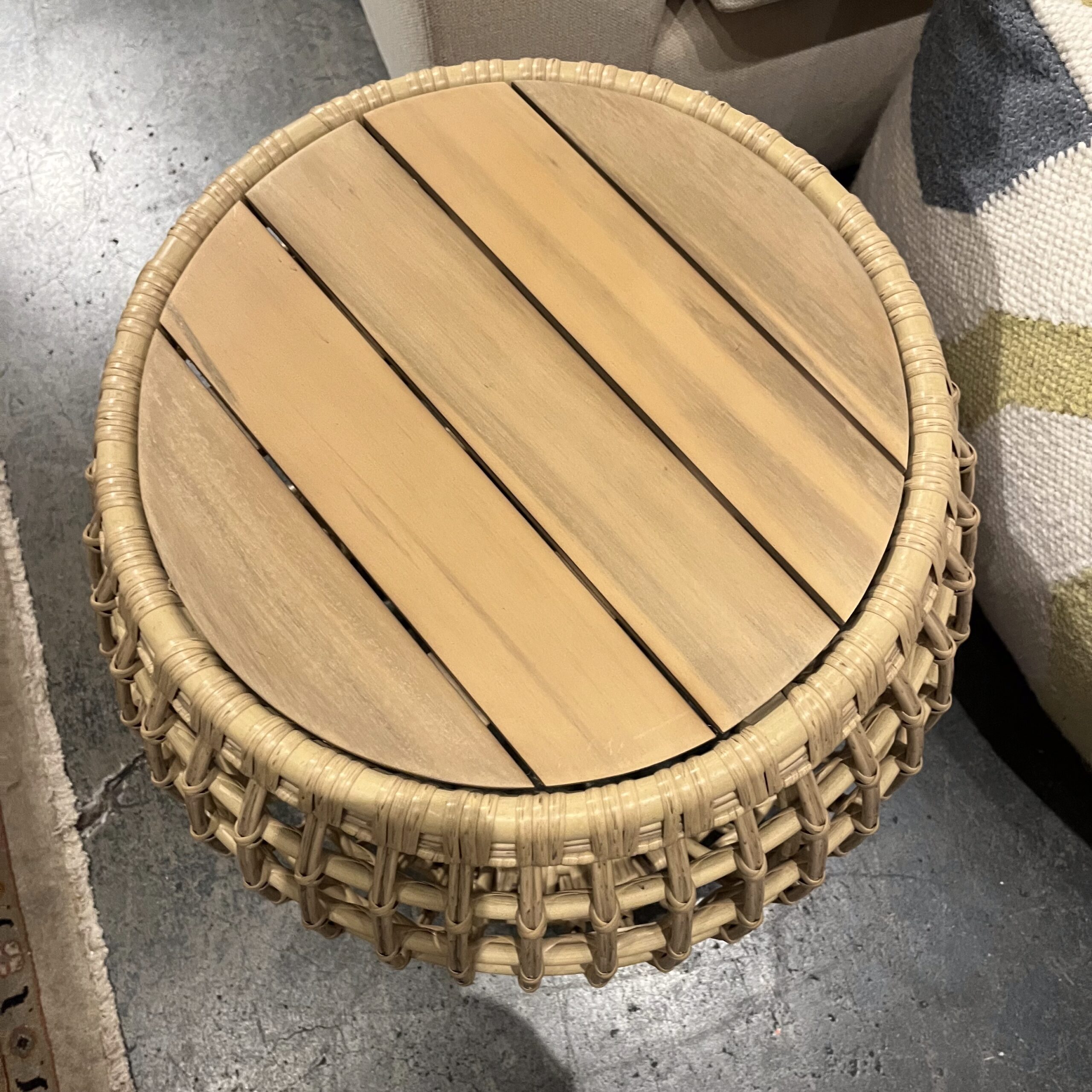 Wicker Outdoor Side Table - Coast Consignment