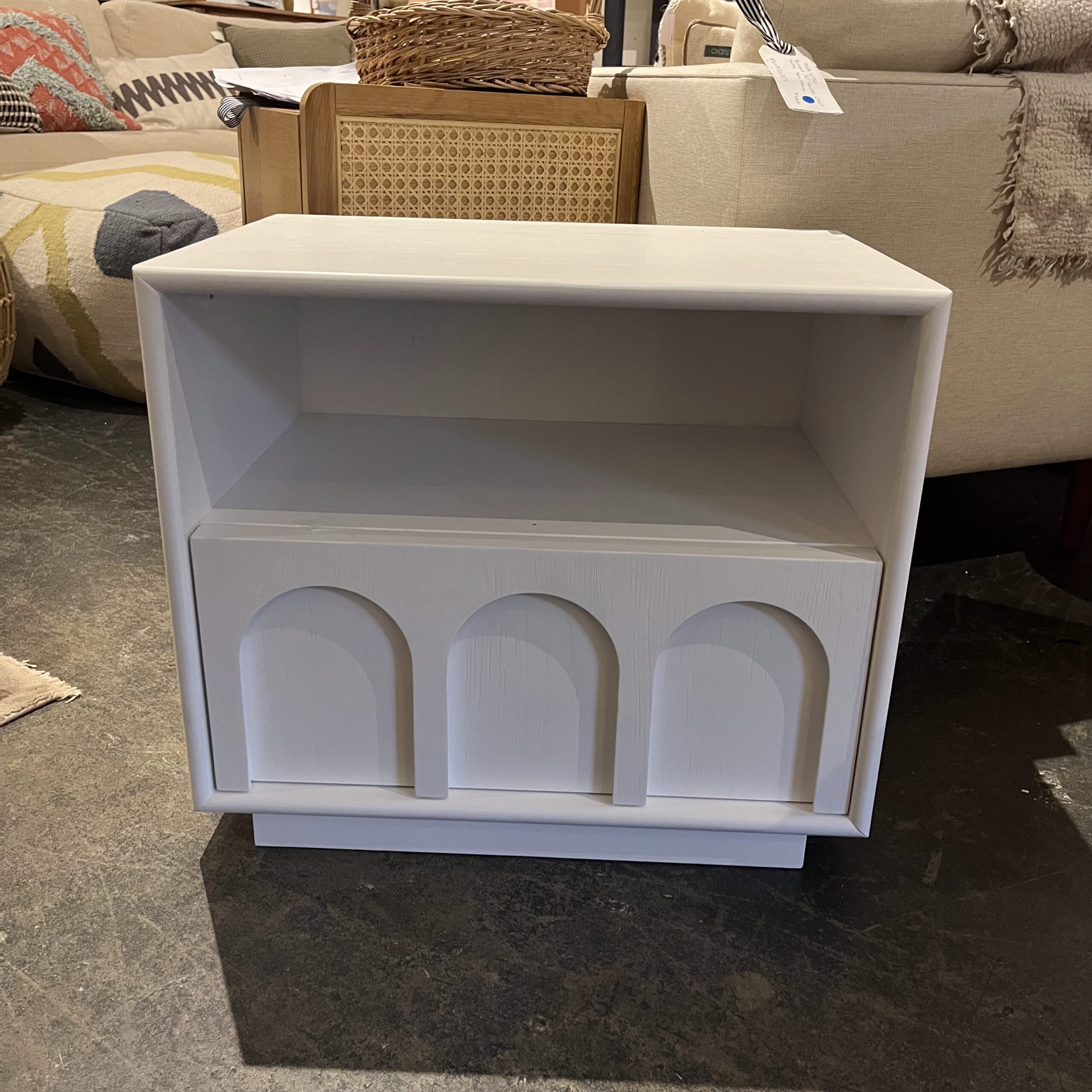 White 1-Drawer Nightstand - Coast Consignment