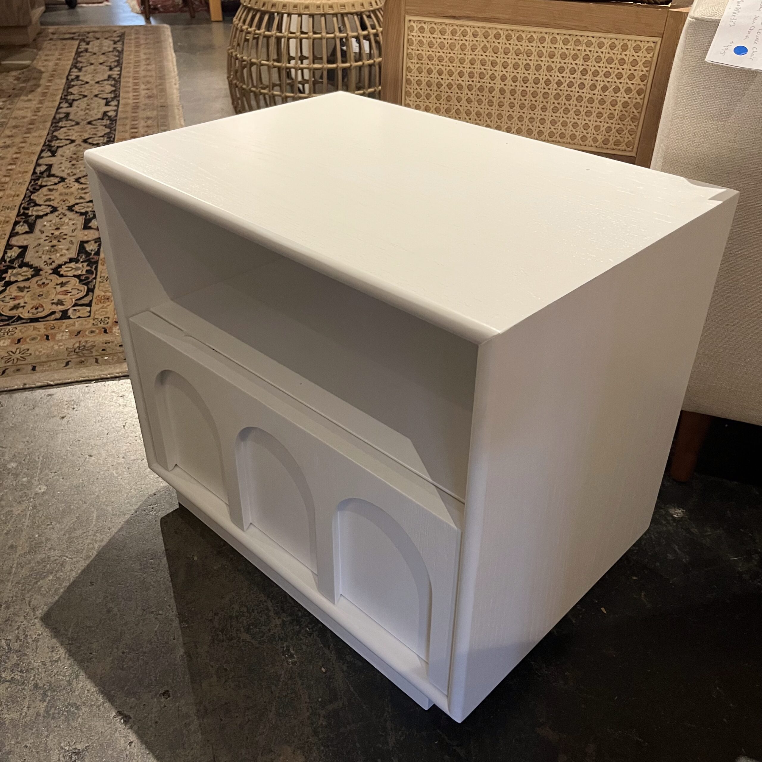 White 1-Drawer Nightstand - Coast Consignment