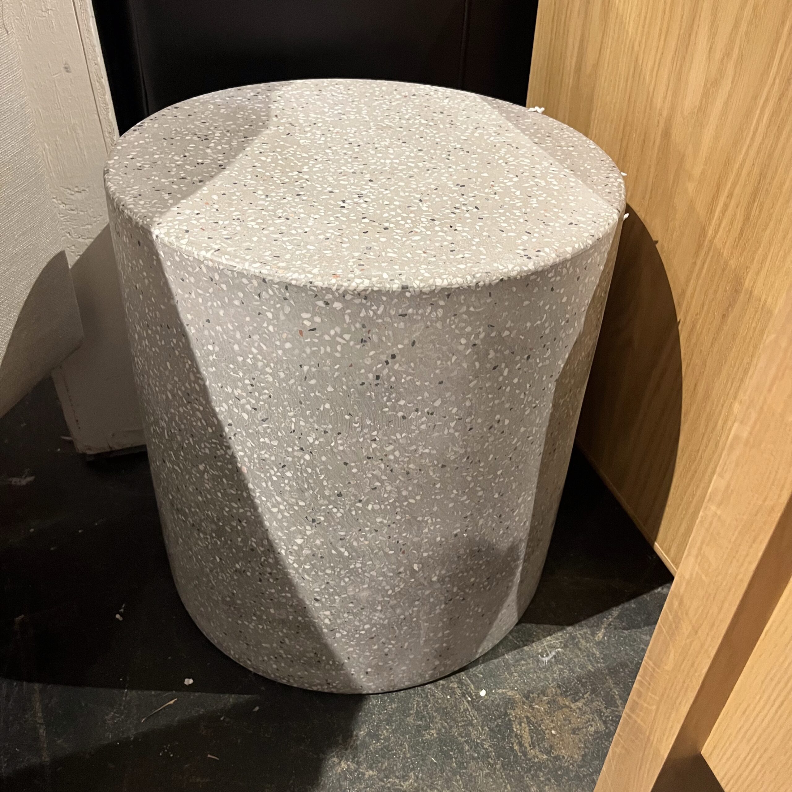 Grey Terrazzo Stool/Table - Coast Consignment
